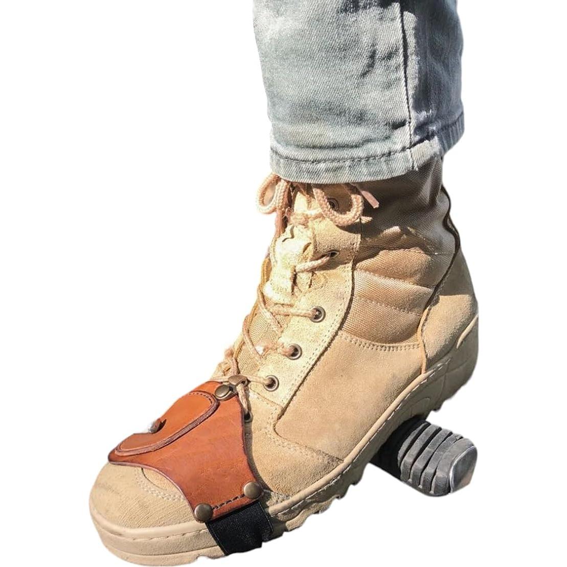 Cubierta Protectora para Botas de Motocicleta Negro - Cuero Genuino