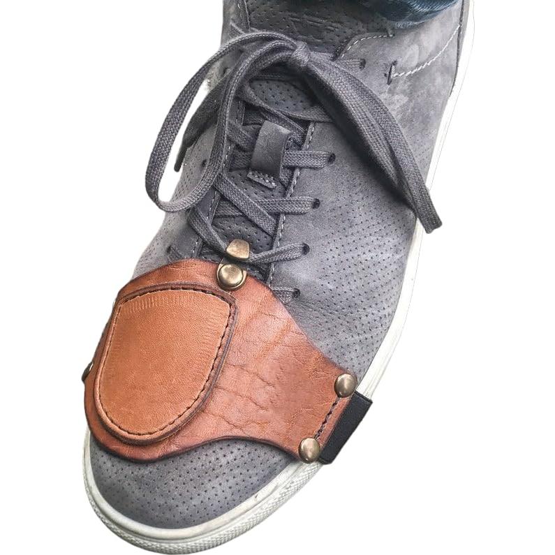 Cubierta Protectora para Botas de Motocicleta Negro - Cuero Genuino