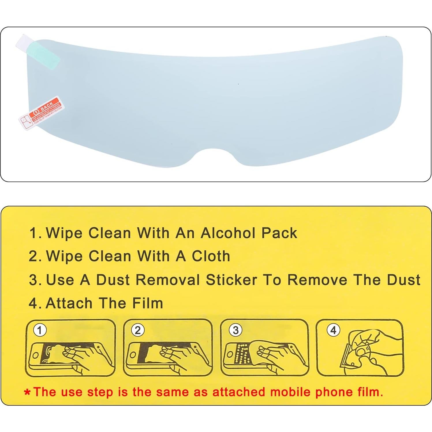 Película Antivaho para Casco de Motocicleta X AUTOHAUX 3 Piezas