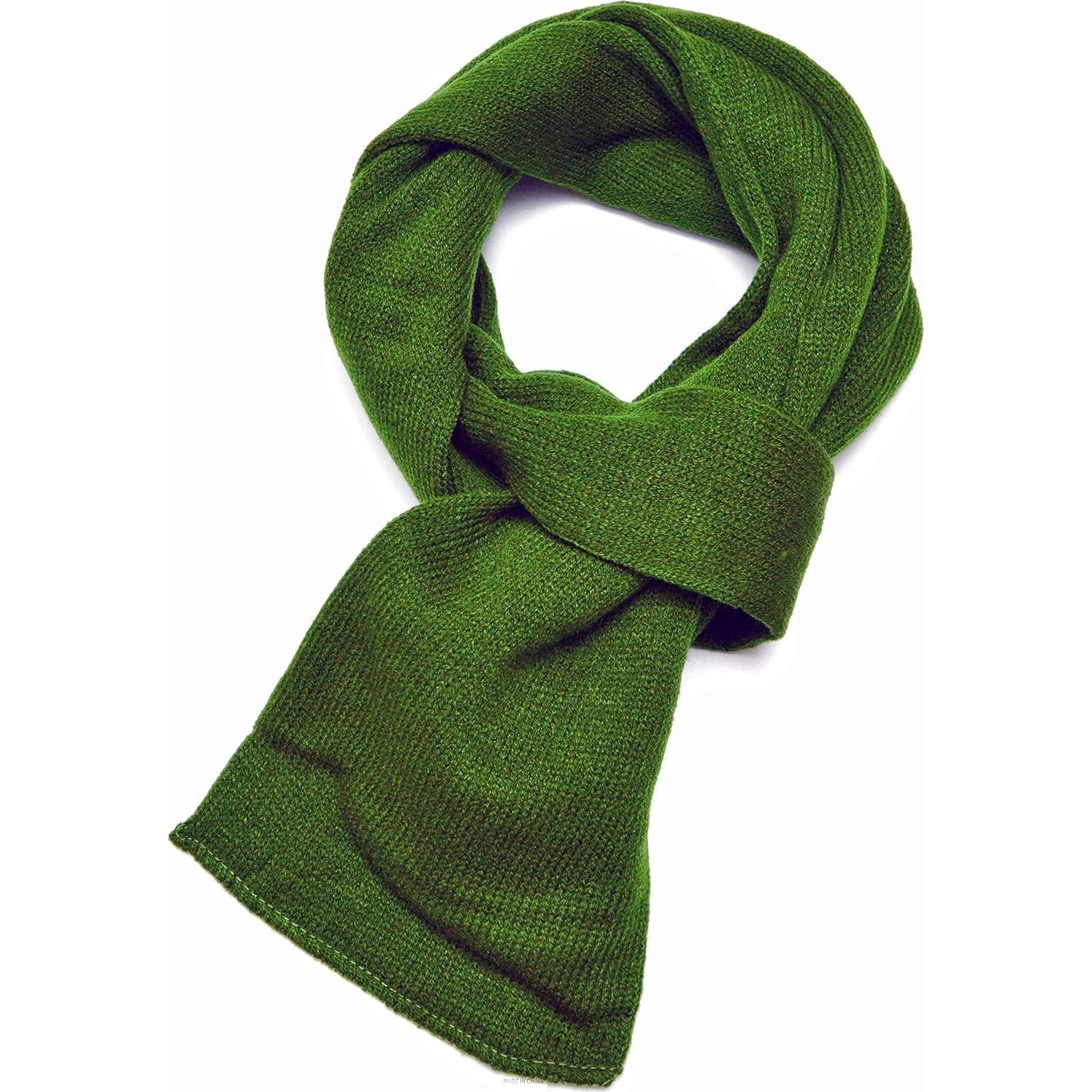 Bufanda de Invierno Doble Capa Unisex Verde Ejército