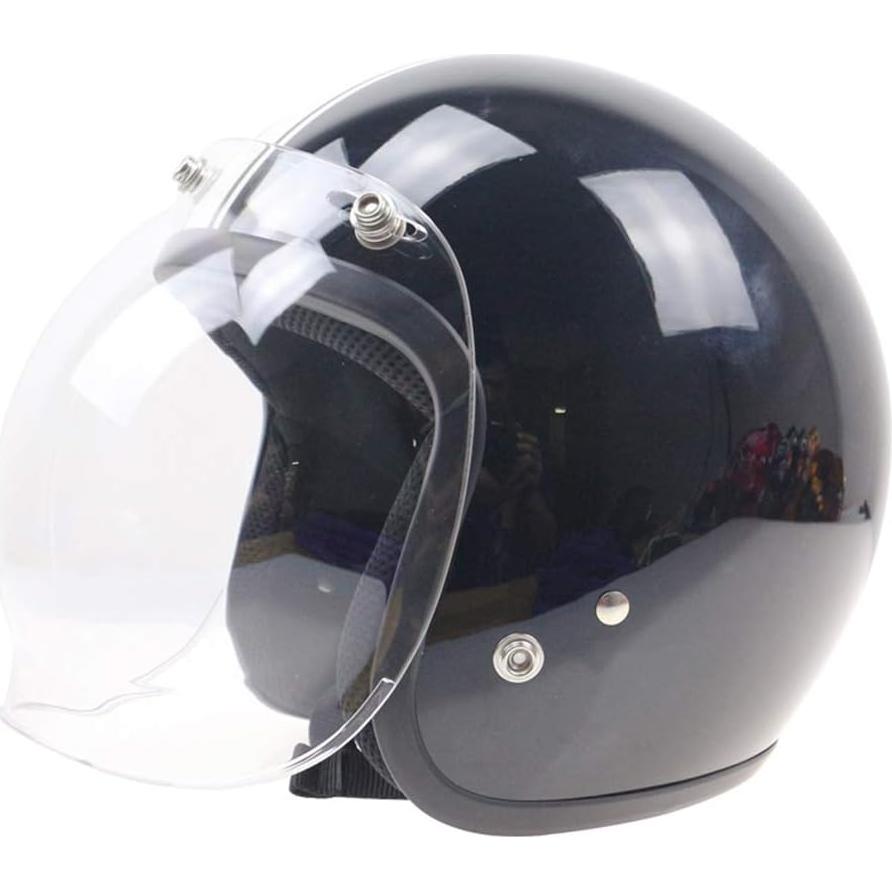 Visera Burbuja Retro WANCAR para Casco Abierto Transparente