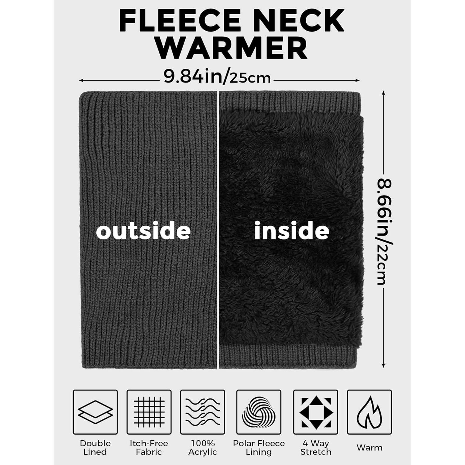 Calentadores de Cuello Gaiters de Invierno 2 Paquetes - Bufandas Polar