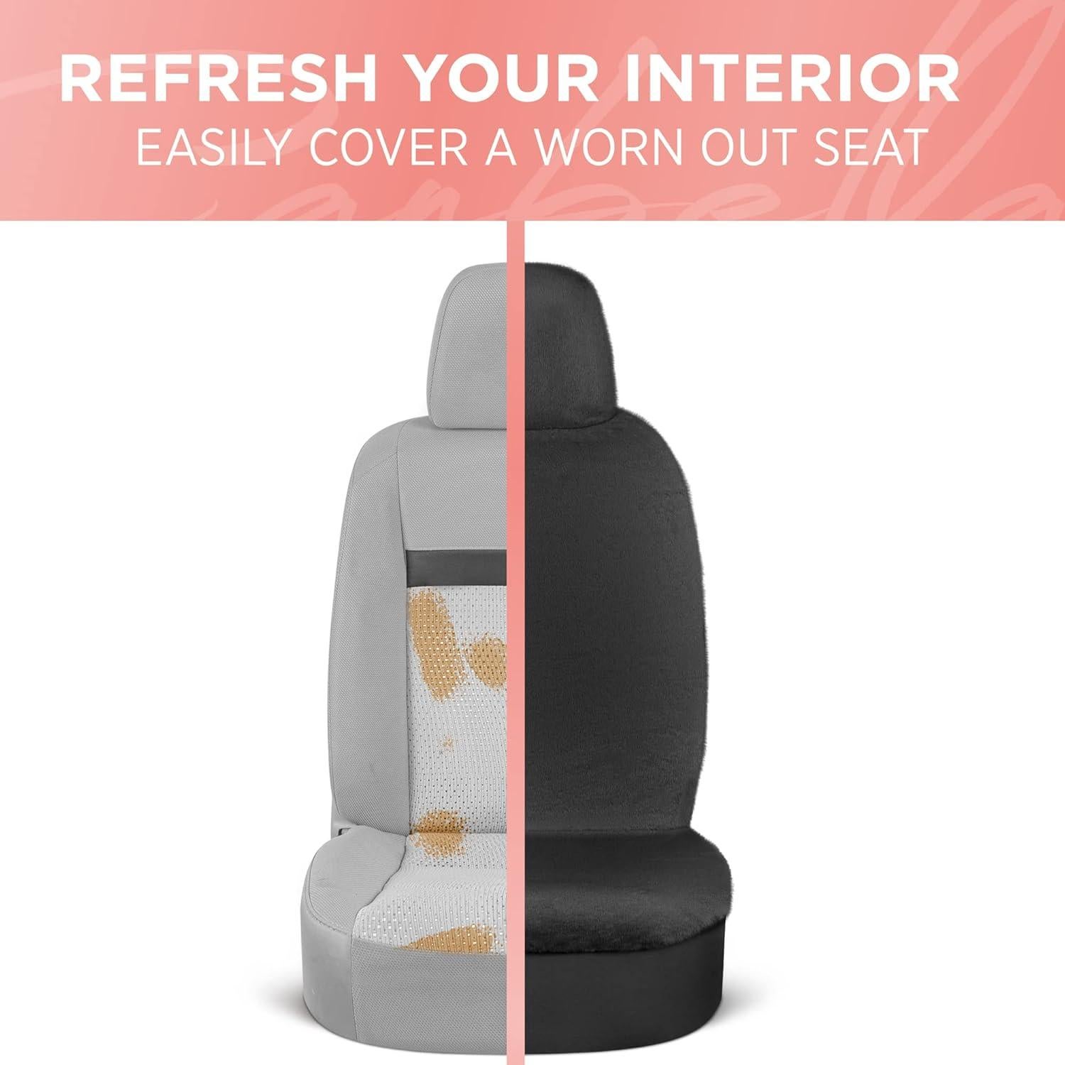 Fundas de Asiento Delantero Carbella Negras 2-Pack Piel Sintética