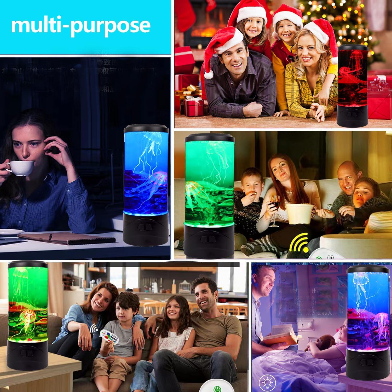 Lámpara de Medusas Burbujeantes Toycol LED 8 Colores 26.9cm