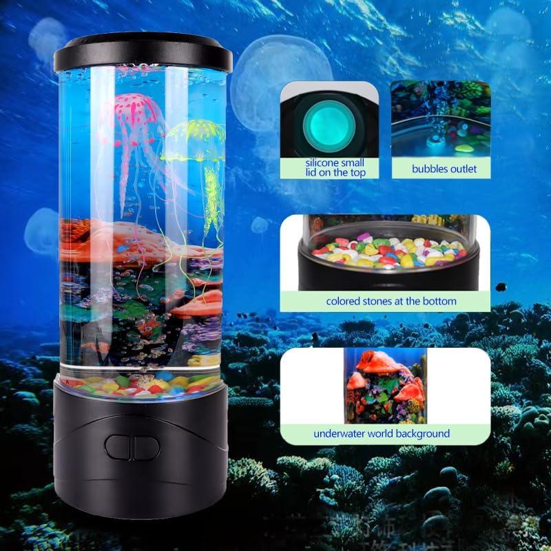 Lámpara de Medusas Burbujeantes Toycol LED 8 Colores 26.9cm