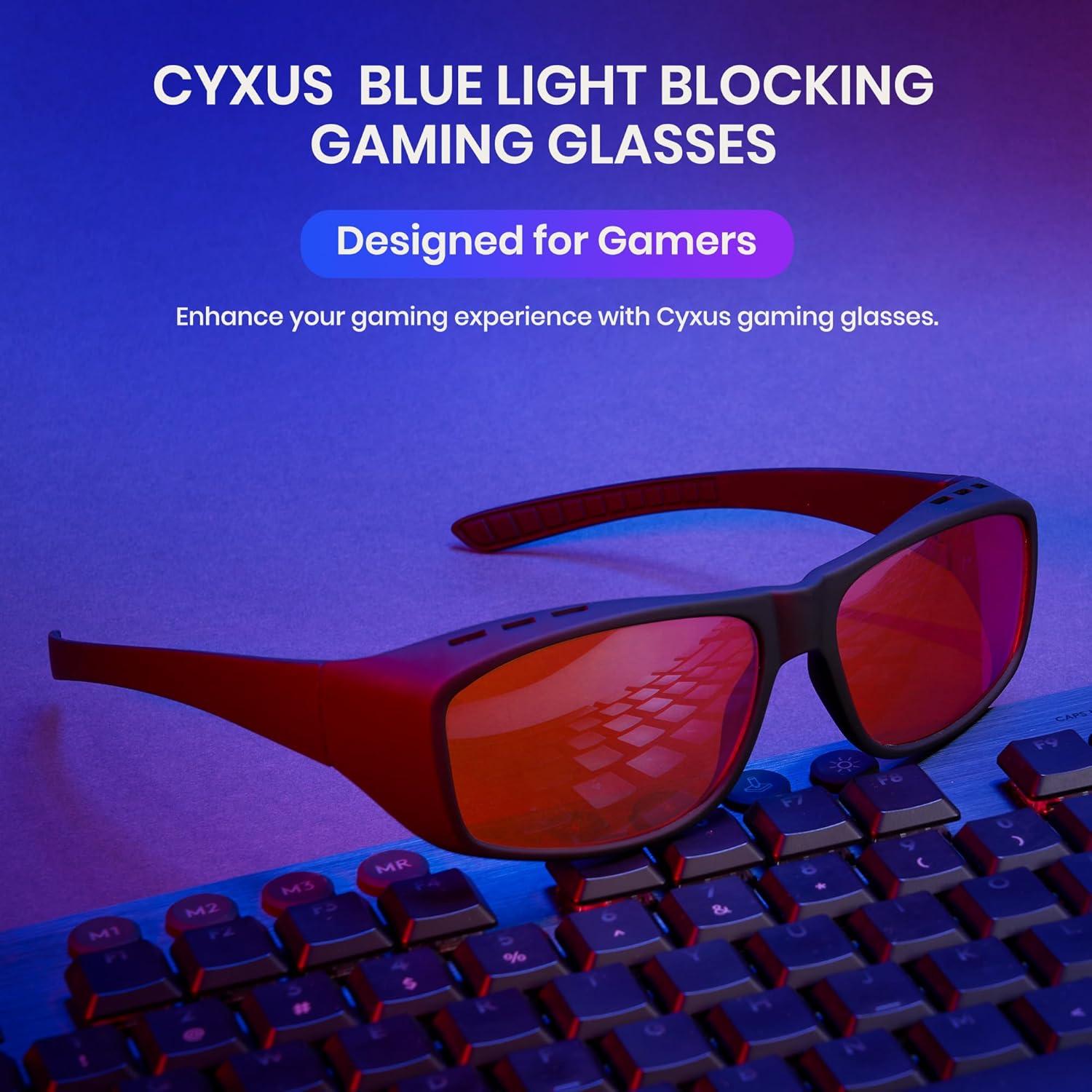 Gafas de Juego Cyxus 8180 Naranja Ámbar Bloqueo Luz Azul