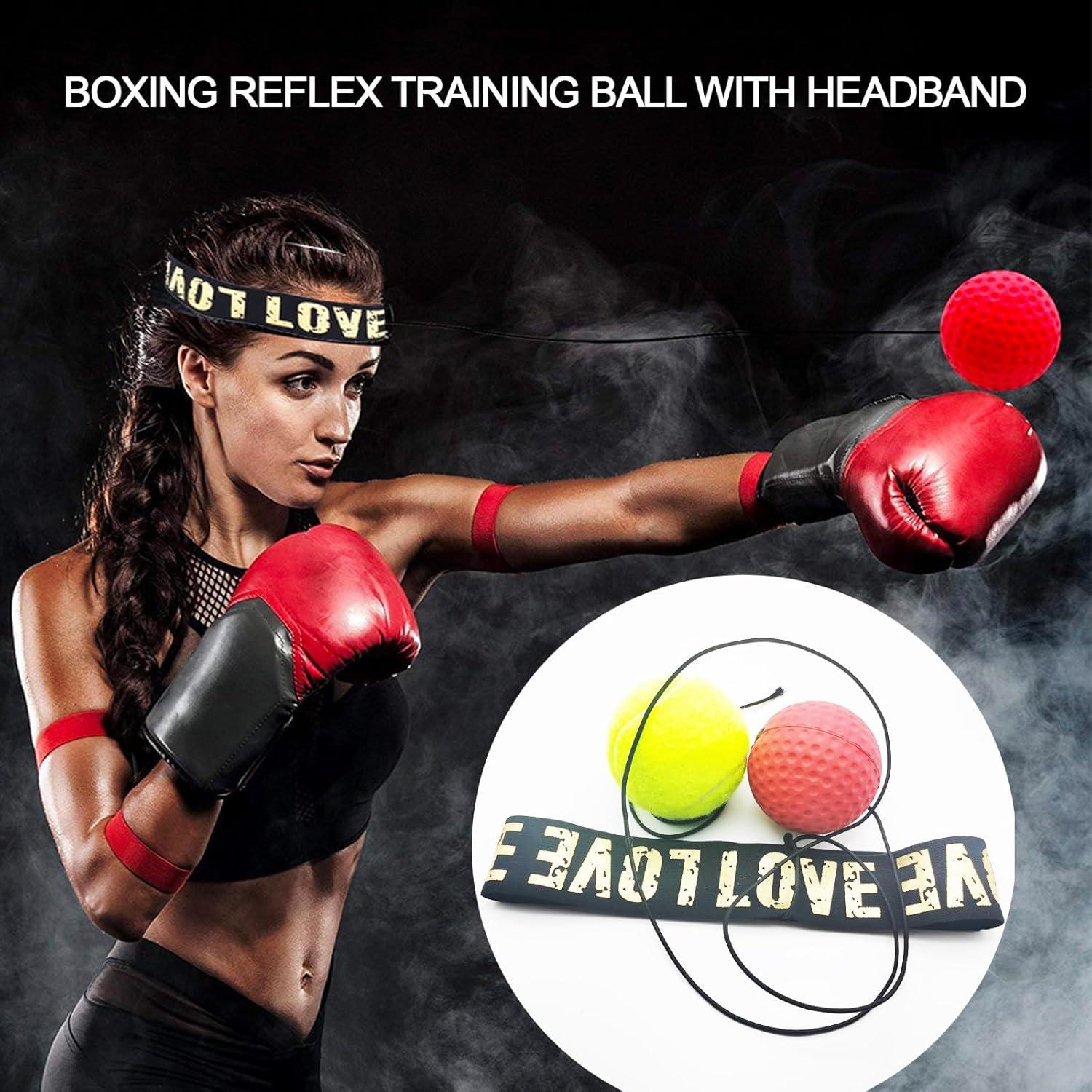 Set de Entrenamiento de Boxeo Q&F Tech con 2 Bolas y Banda