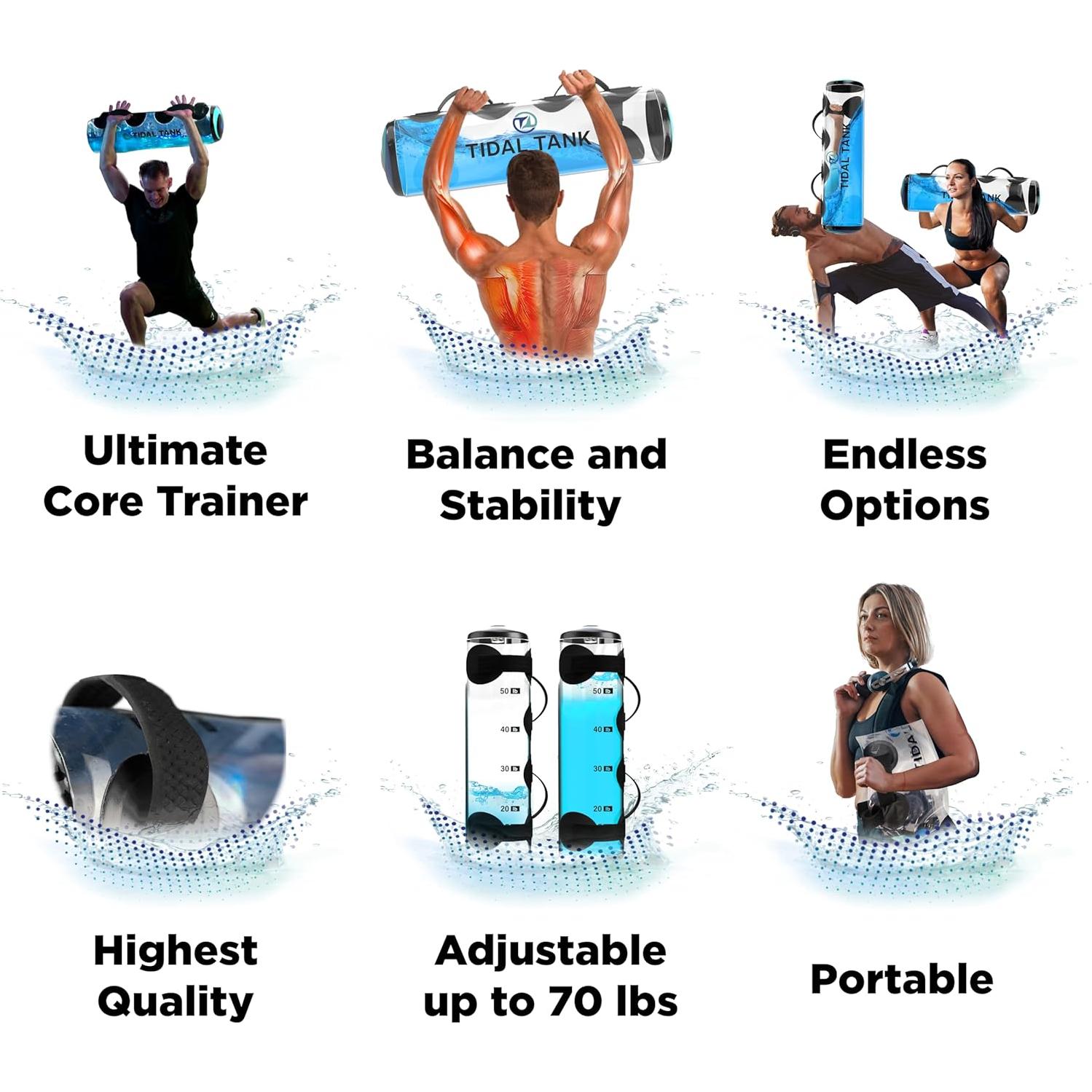 Tidal Tank Bolsa de Agua Ajustable hasta 32 kg - Fitness