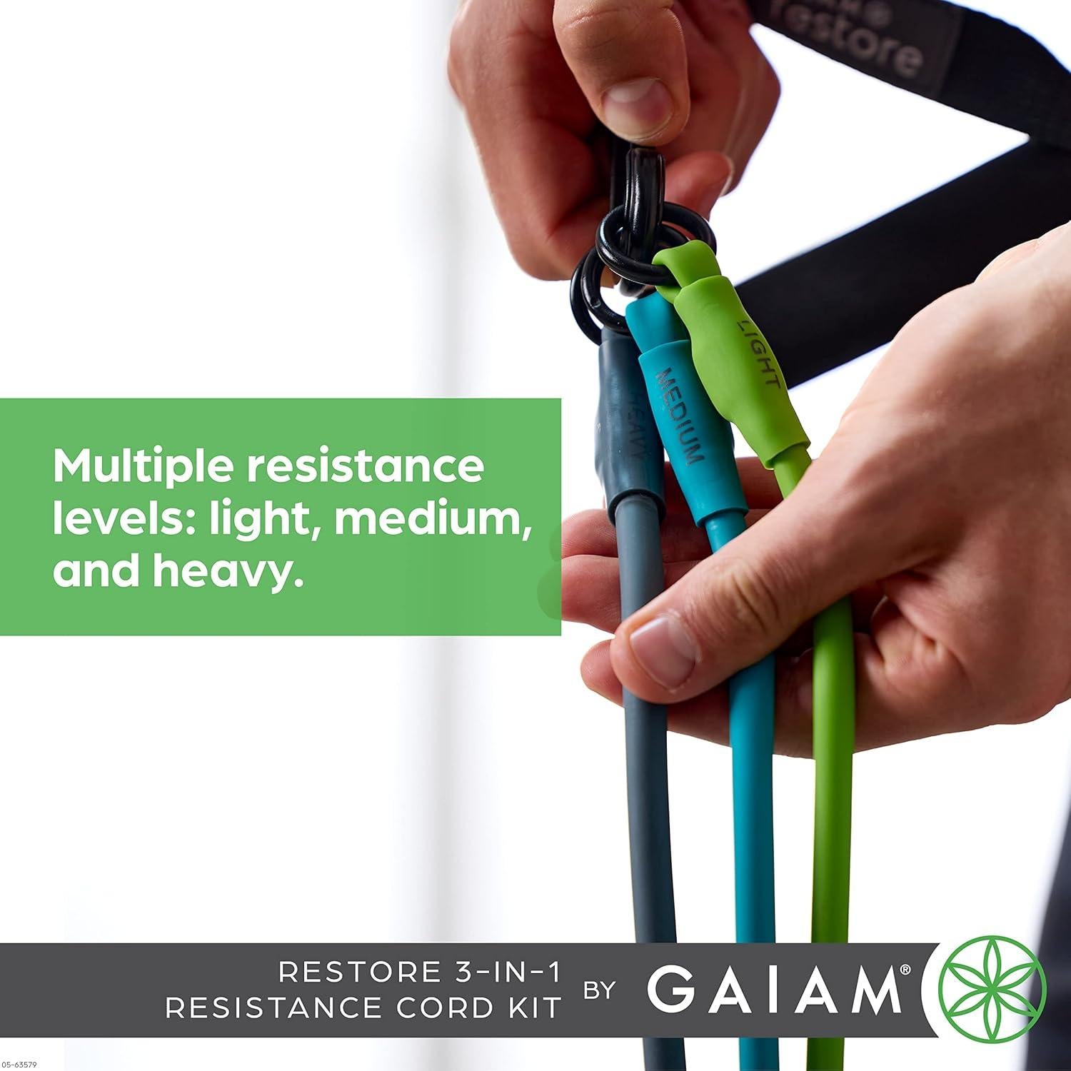 Kit de Banda de Resistencia 3-en-1 Gaiam para Ejercicio