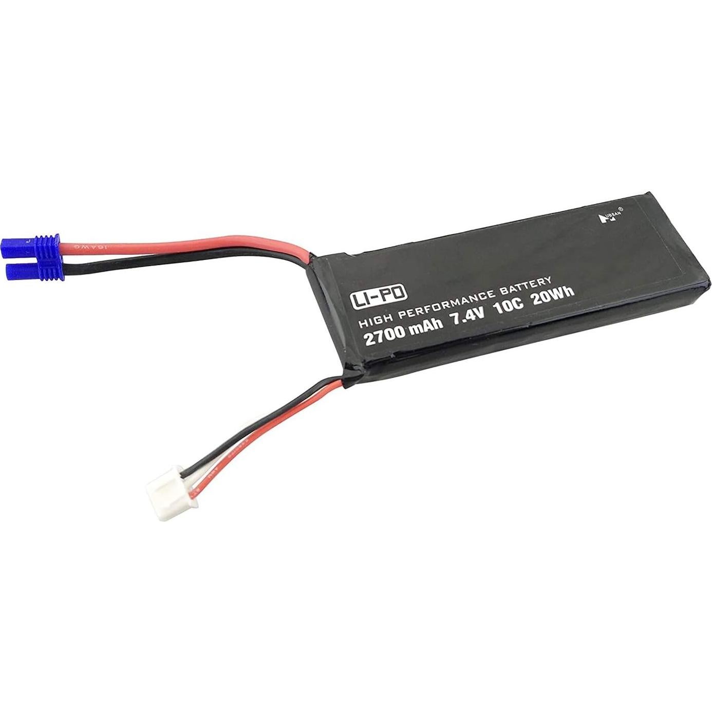 2 Baterías 7.4V 2700mAh Litio + Cargador 2 en 1 Hubsan