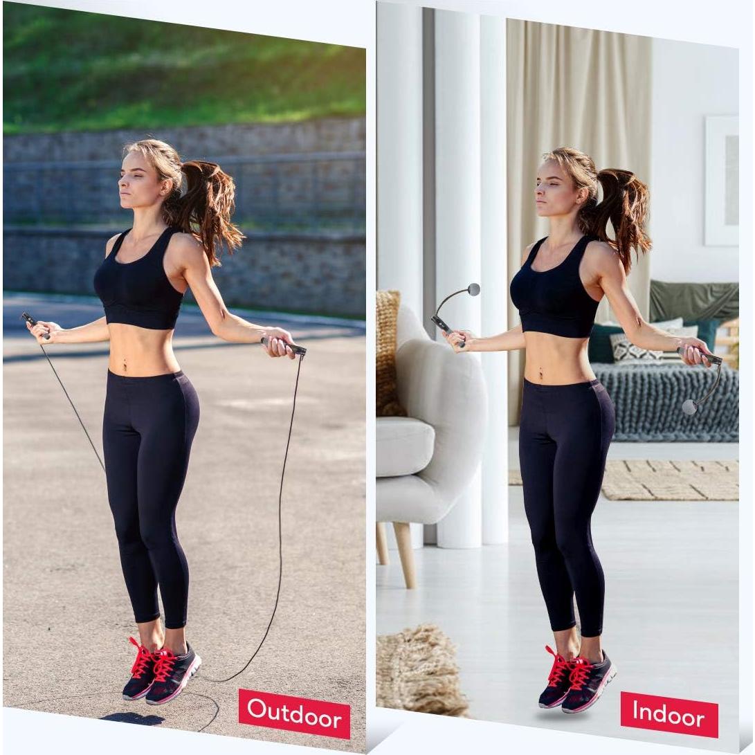 Cuerda de Salto Sin Cuerda Te-Rich con Contador y Peso - Ajustable
