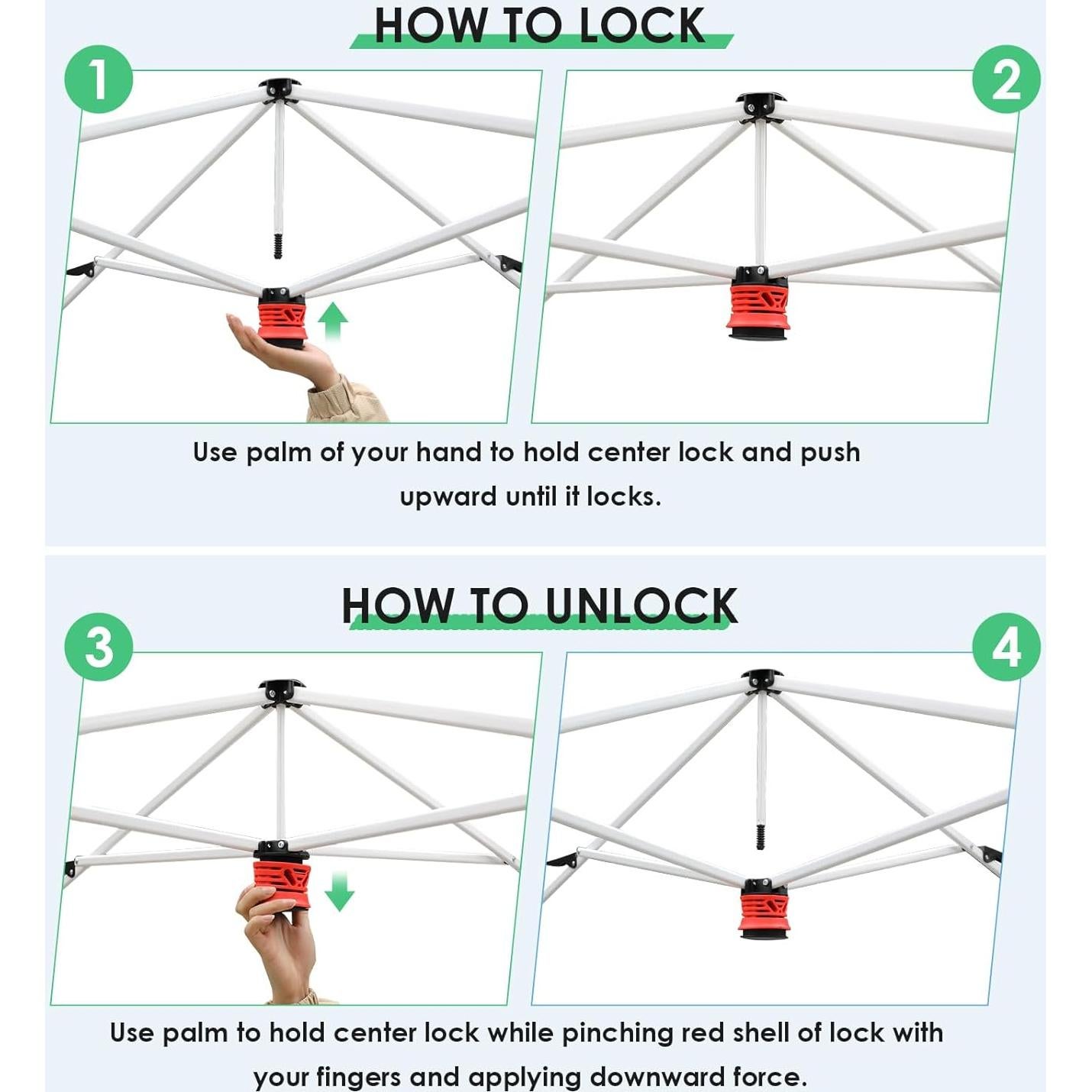 Carpa Plegable MAMIZO 12x12 ft Blanca Instantánea 13.4 m²