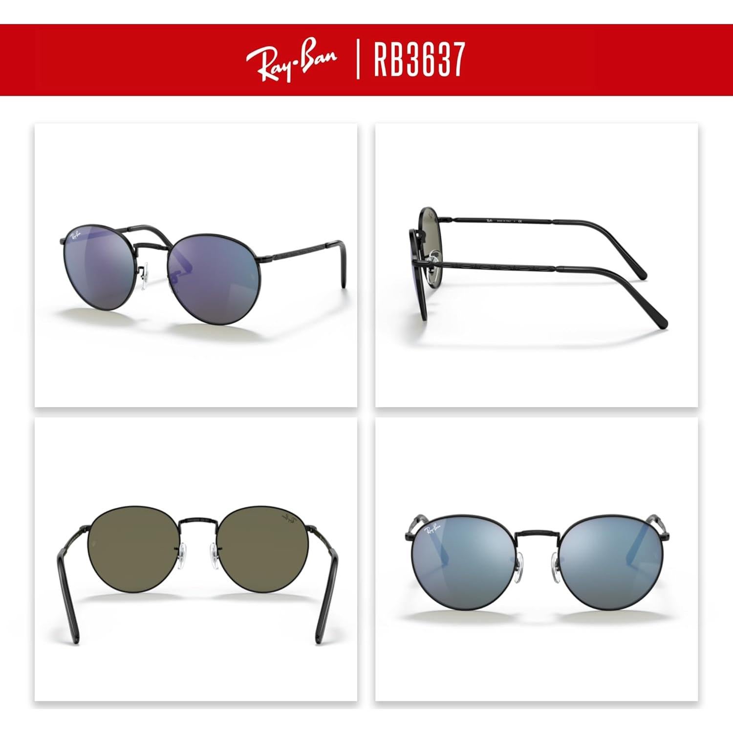 Gafas de Sol Ray-Ban RB3637 Redondas Unisex con Kit de Accesorios