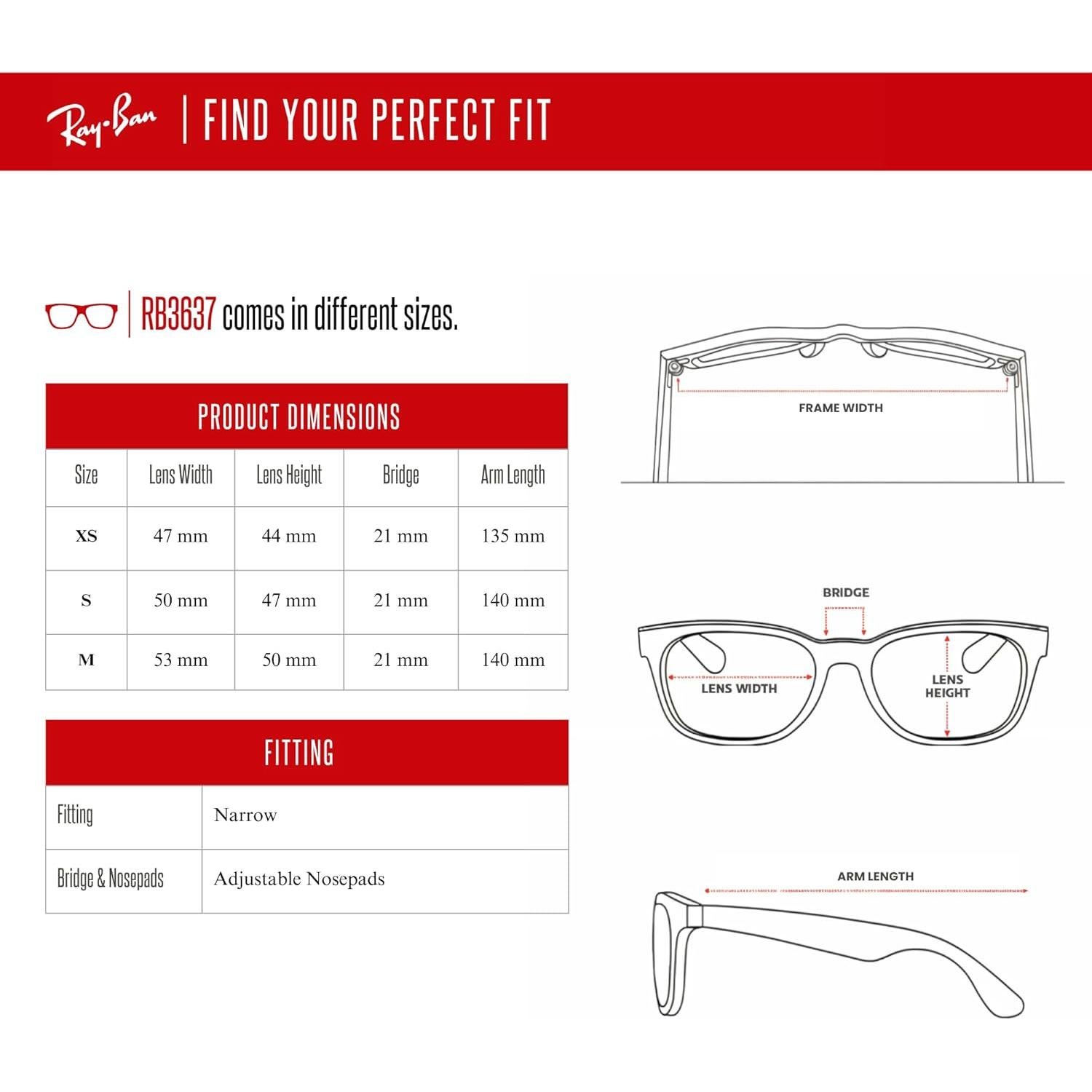 Gafas de Sol Ray-Ban RB3637 Redondas Unisex con Kit de Accesorios