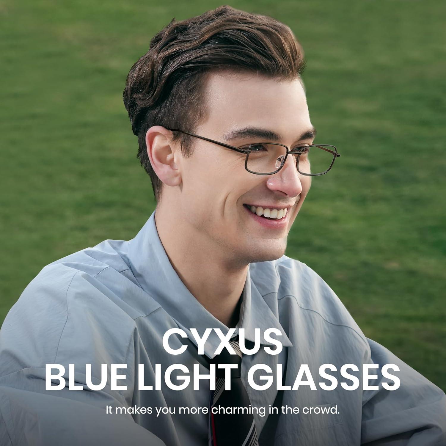 Gafas de Bloqueo de Luz Azul Cyxus 8160 Metal Rectangulares