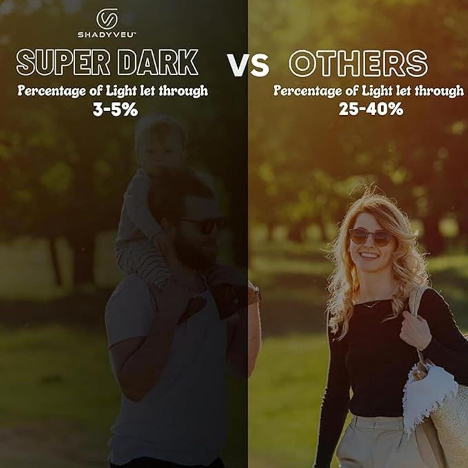 Gafas de sol ShadyVEU semirimless super oscuras UV 100%