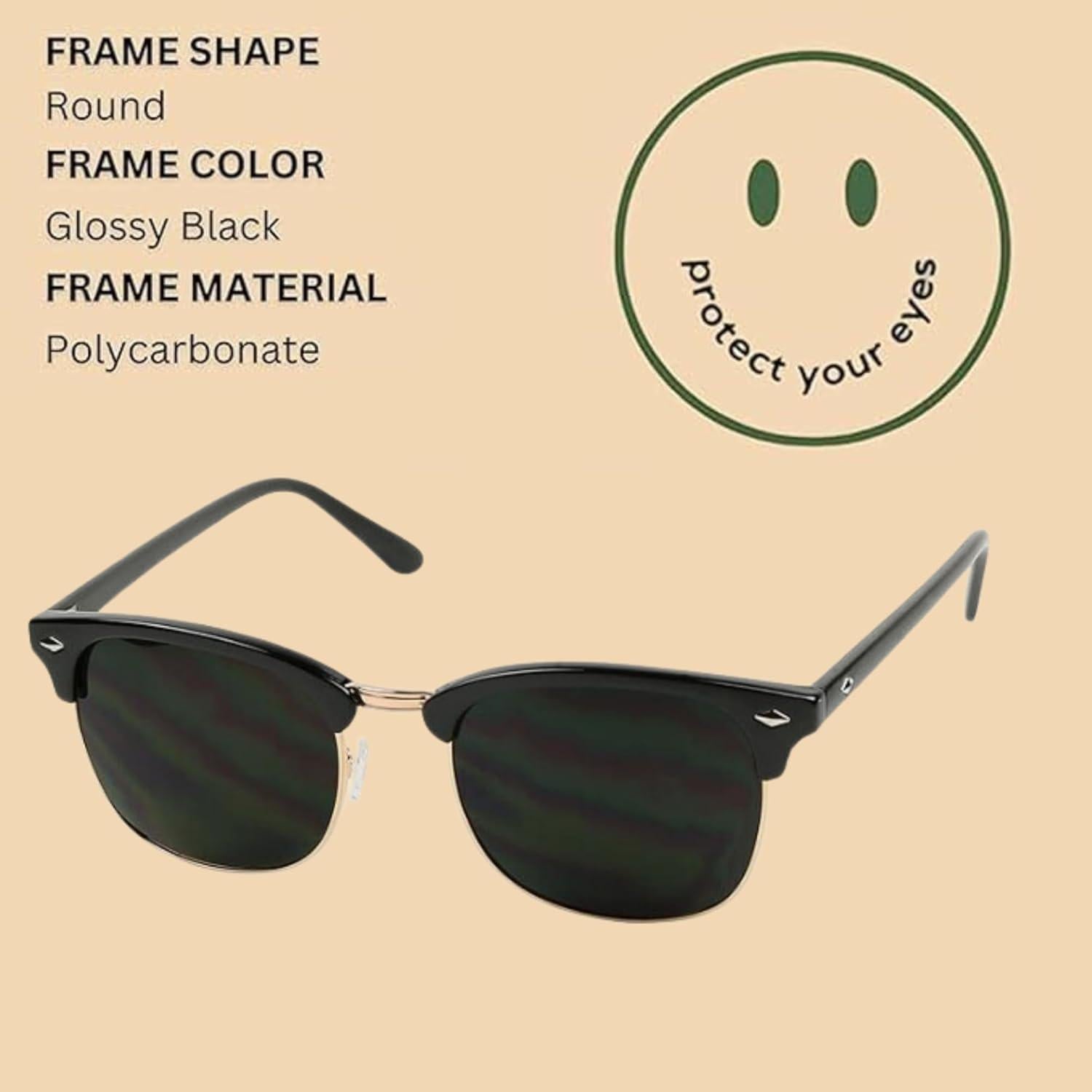 Gafas de sol ShadyVEU semirimless super oscuras UV 100%