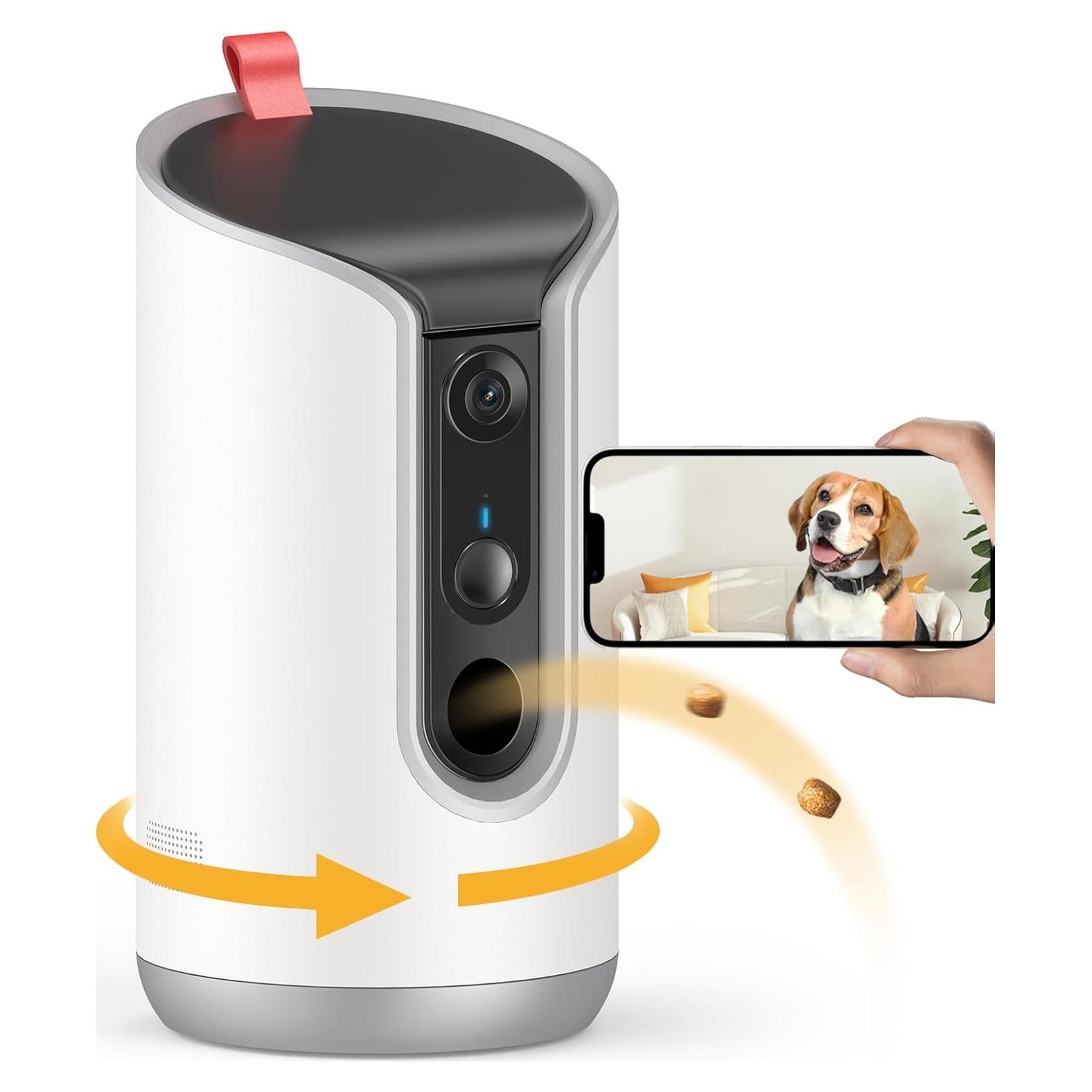 Cámara para Mascotas TKENPRO 2K con Dispensador de Golosinas