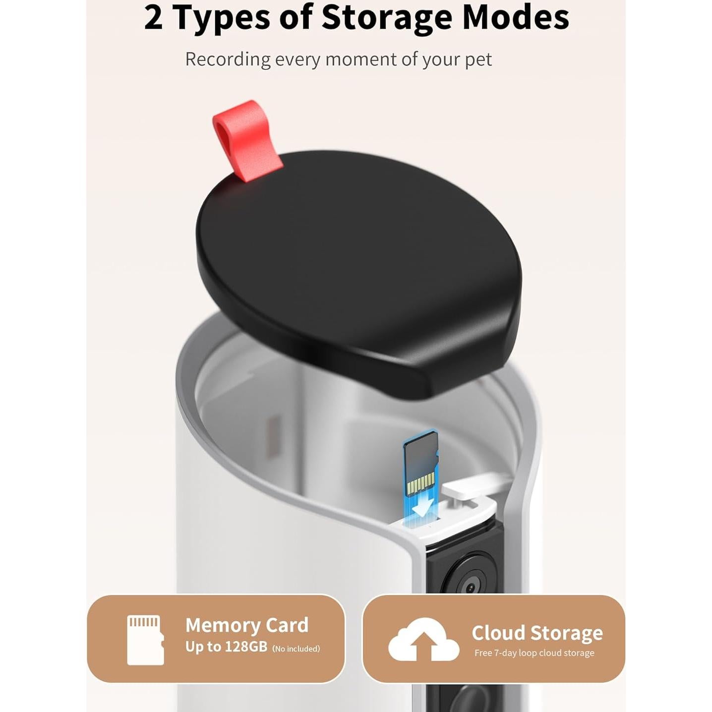 Cámara para Mascotas TKENPRO 2K con Dispensador de Golosinas