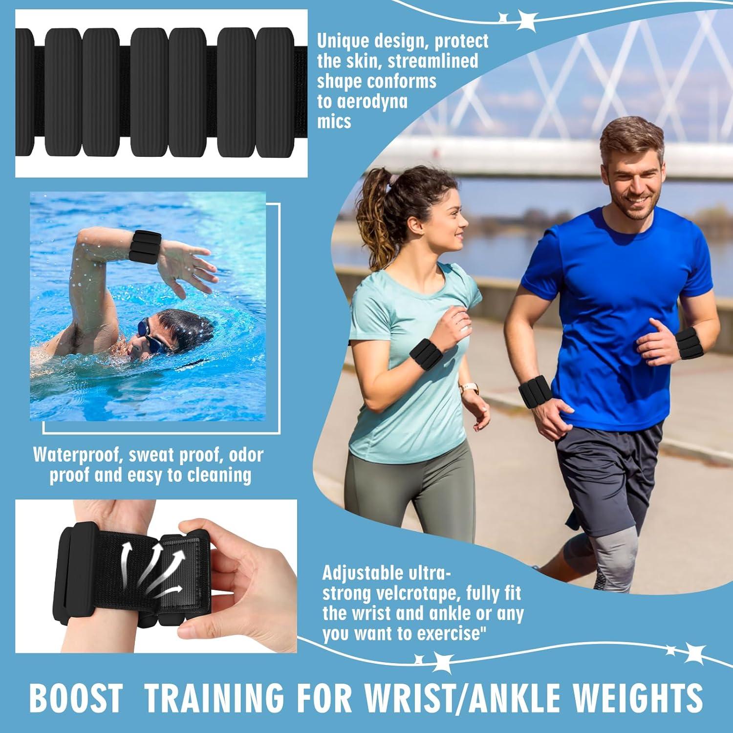 Conjunto de Pesas Ajustables Teikugv para Muñeca y Tobillo 0.9kg