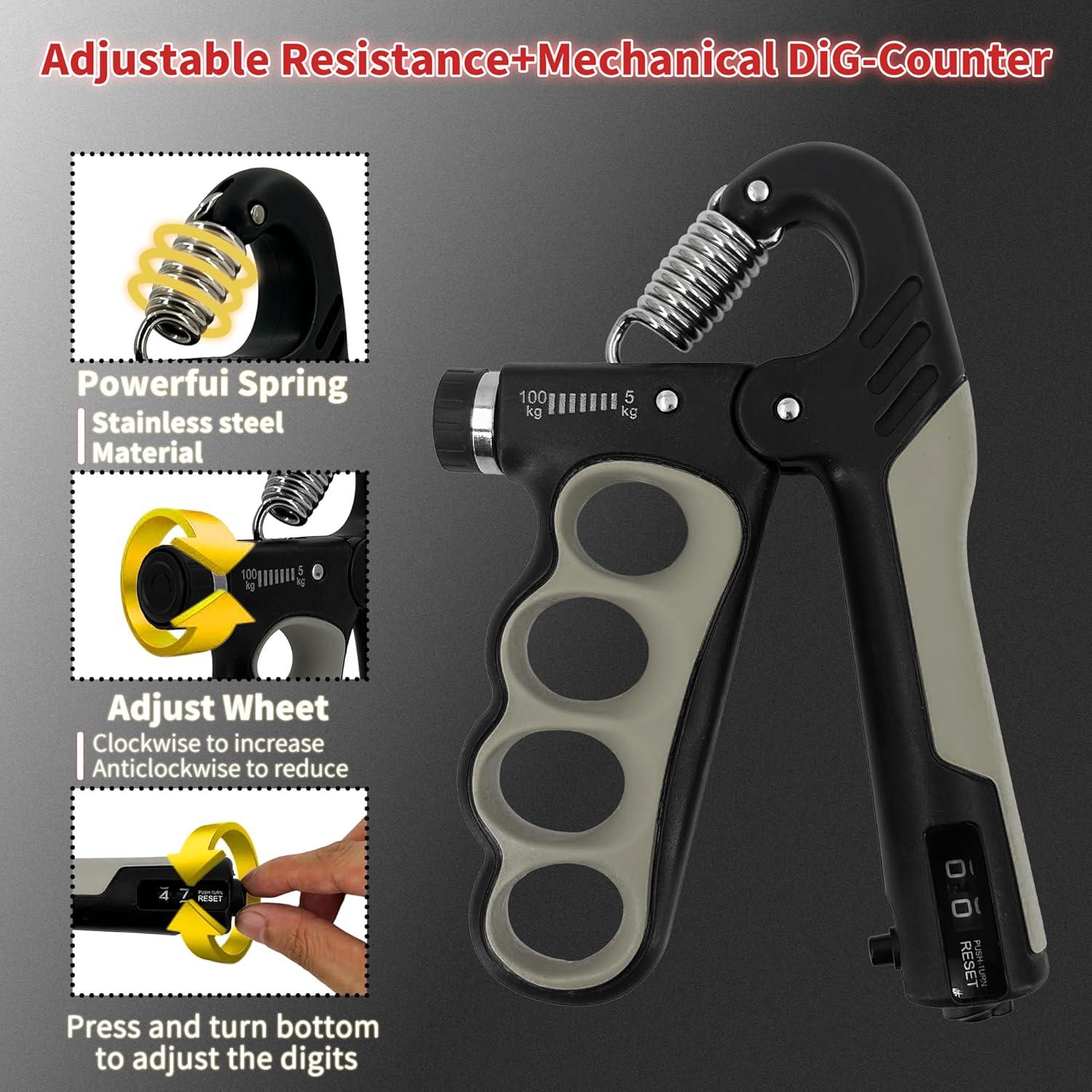 Entrenador de Fuerza de Agarre Senston 5-100kg Ajustable