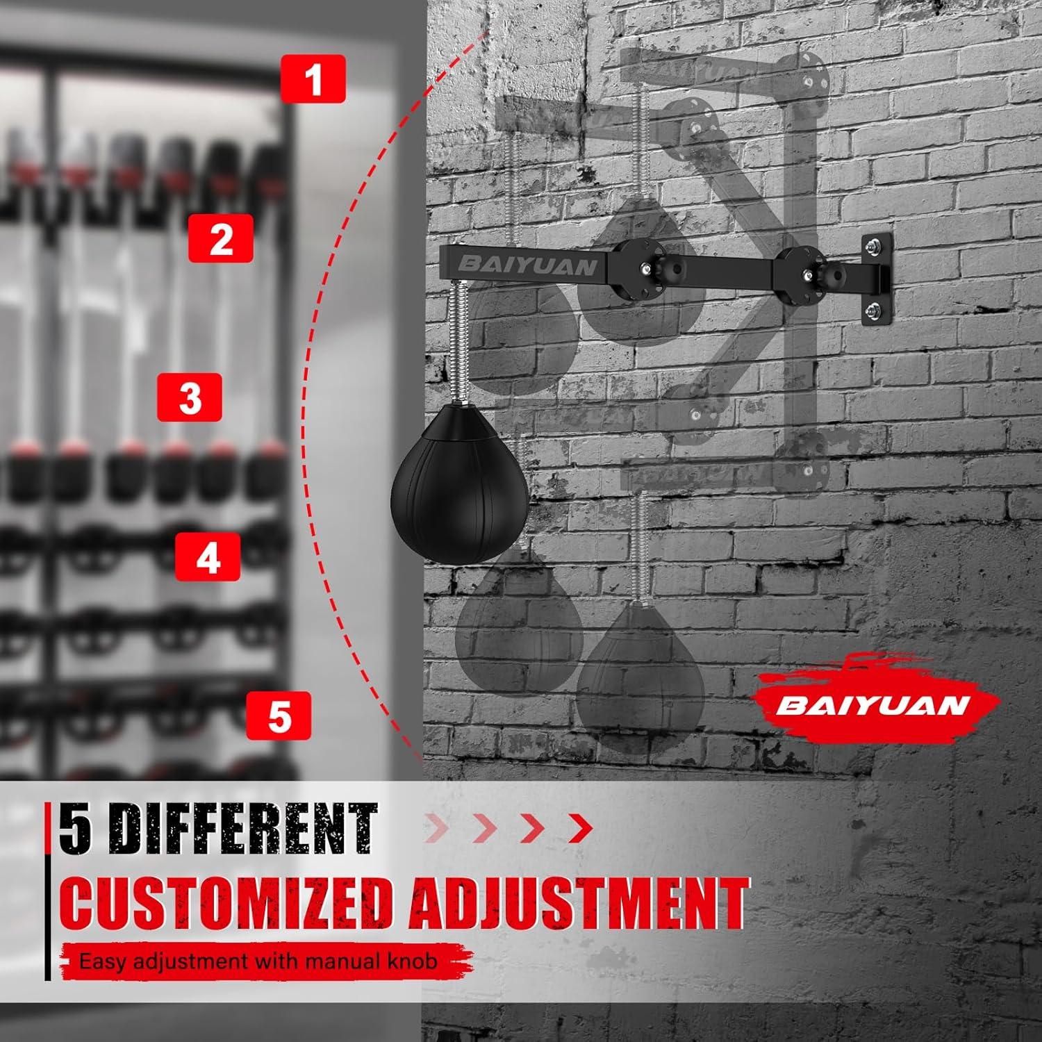 Saco de Boxeo BaiYuan B-178 con Soporte Pared Ajustable