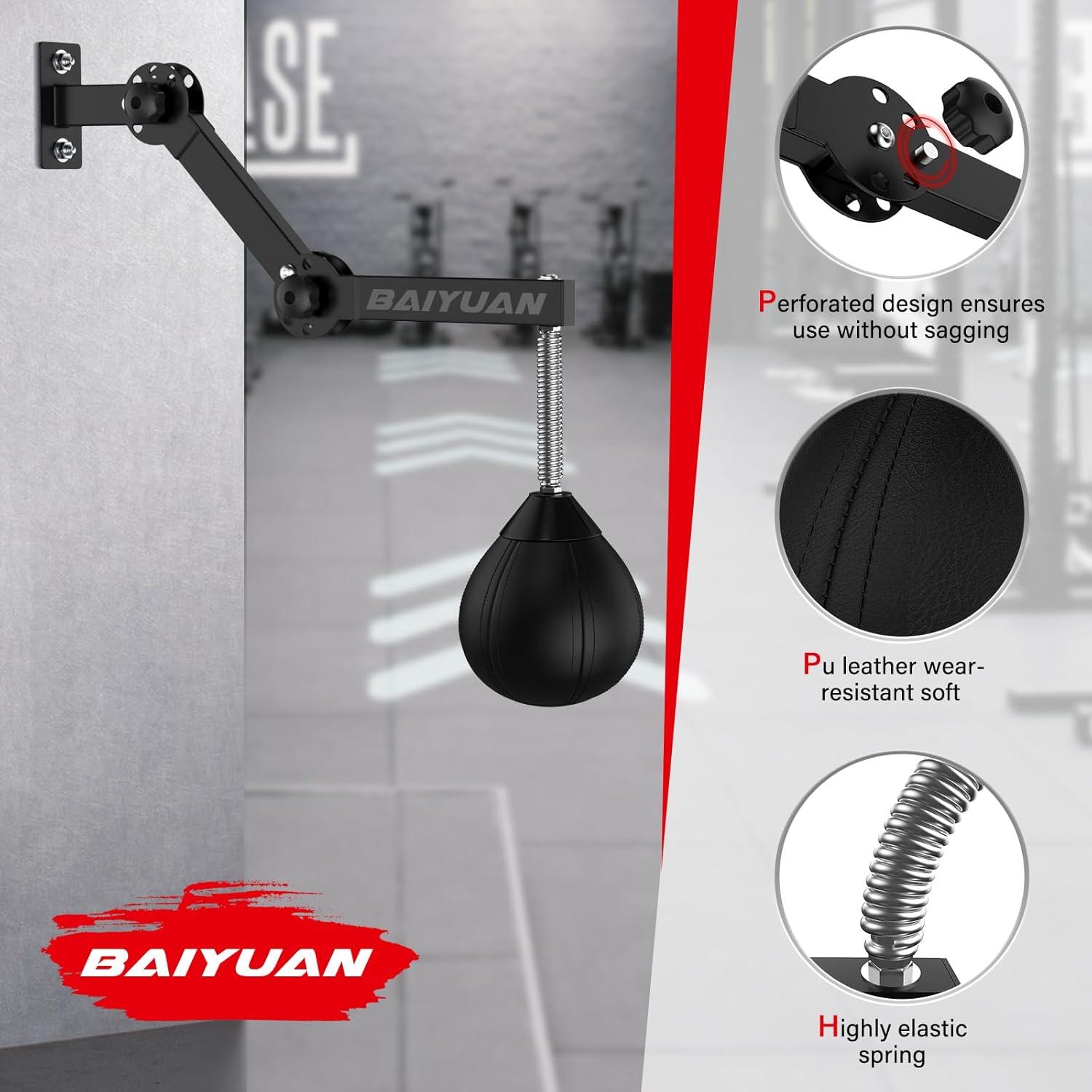 Saco de Boxeo BaiYuan B-178 con Soporte Pared Ajustable