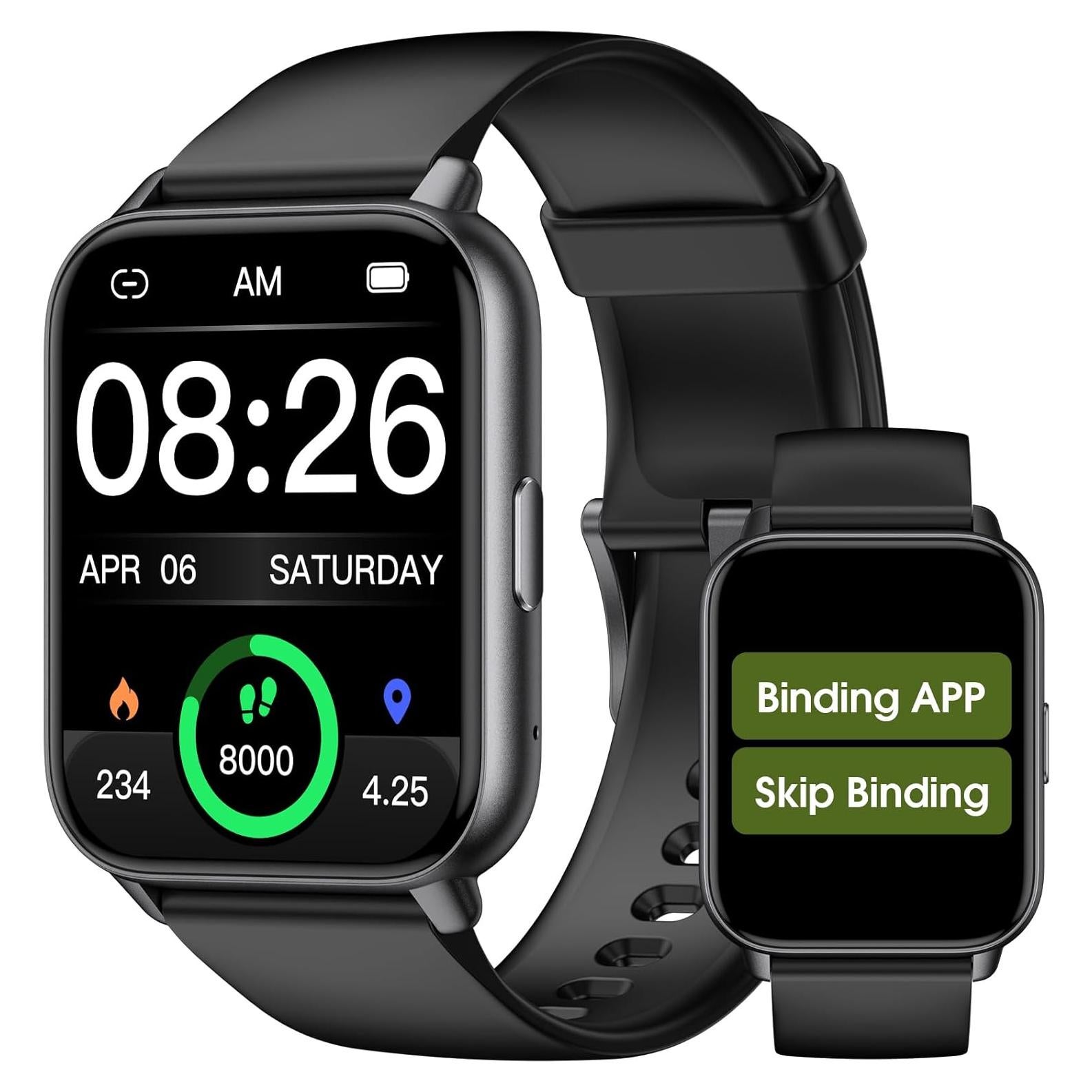 Reloj Inteligente Kummel Negro con Llamadas Bluetooth y Podómetro