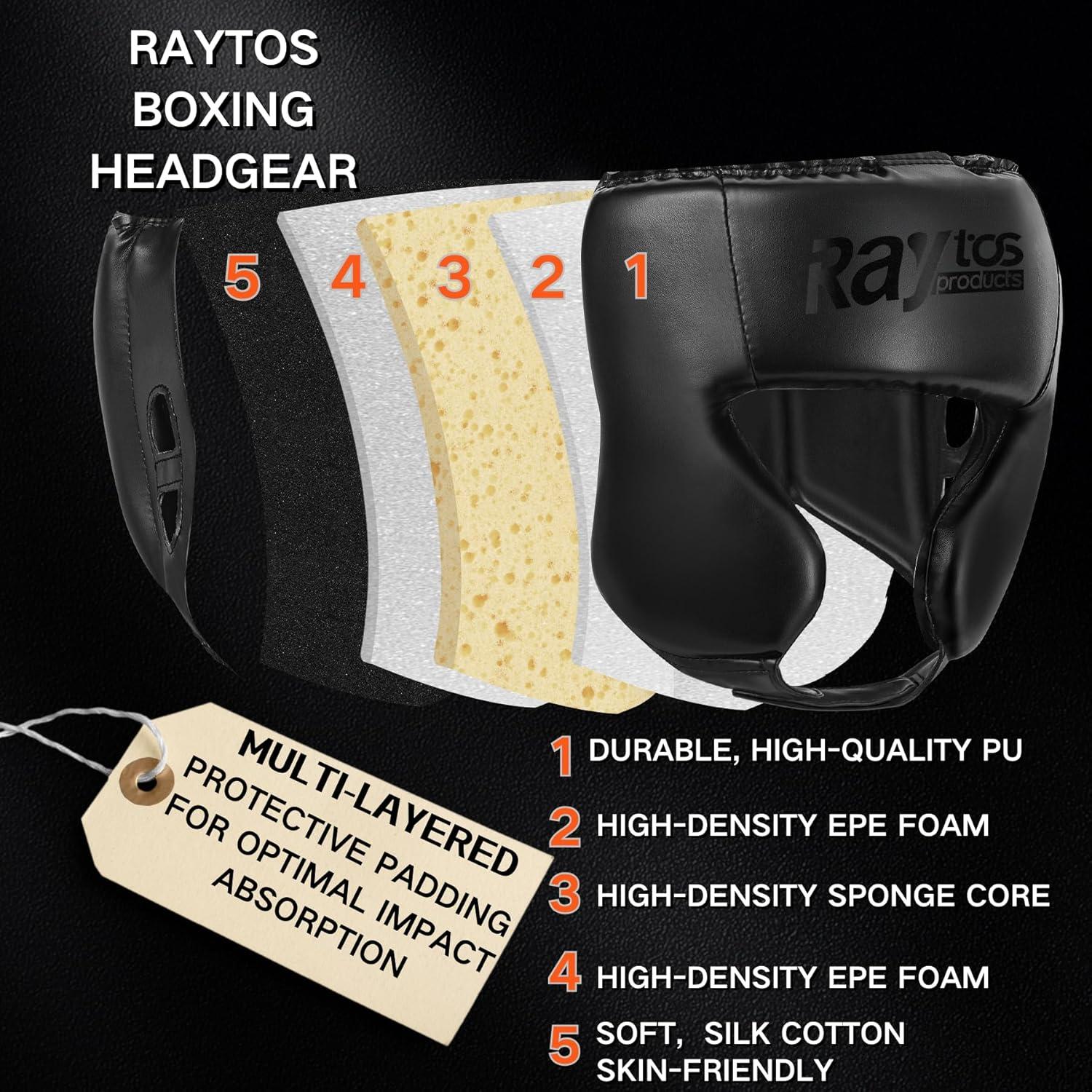 Cabezal de Boxeo Raytos RY-HT10 PU 210g Unisex 180° Visión