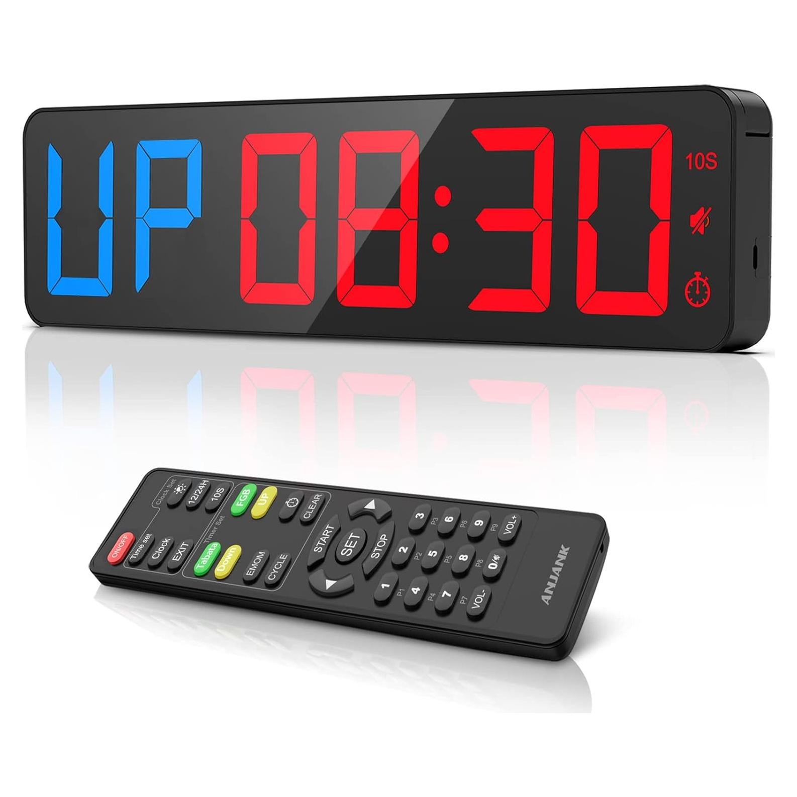 Temporizador Digital de Gimnasio ANJANK 15" LED Ajustable