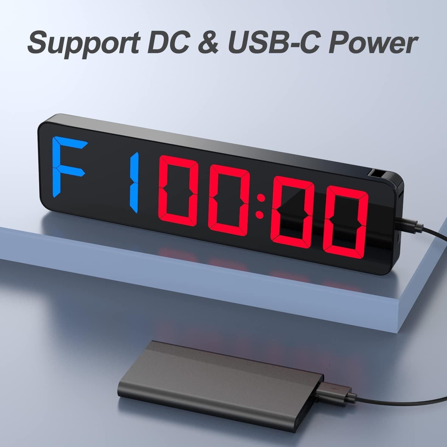 Temporizador Digital de Gimnasio ANJANK 15" LED Ajustable