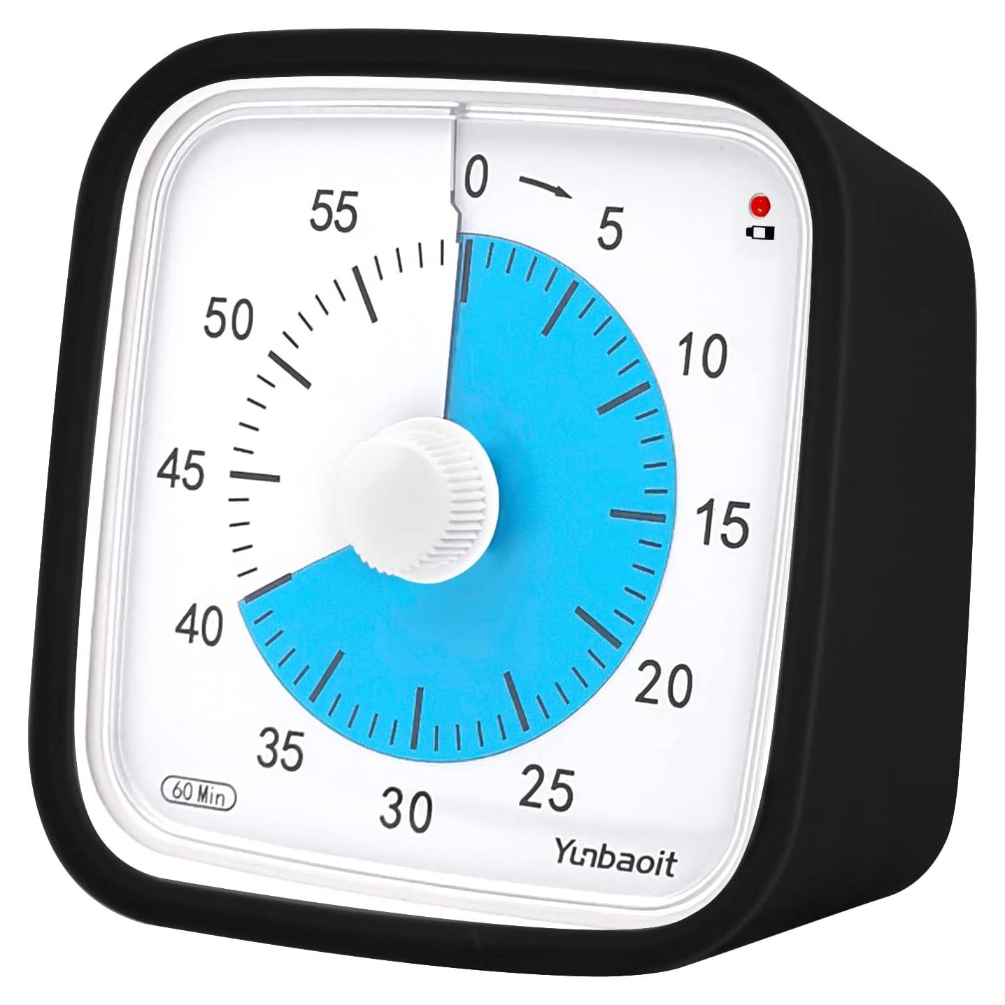 Temporizador Visual Silencioso Yunbaoit VT01 60 Minutos Negro Azul