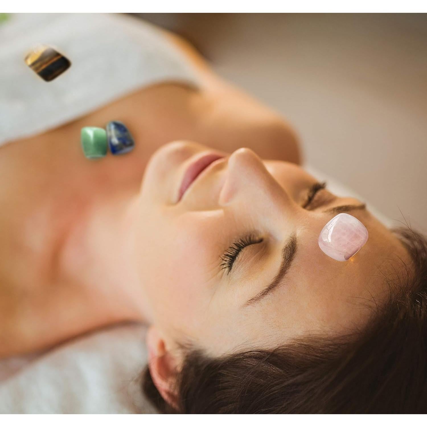 Conjunto de 8 Cristales Chakra Naturales para Meditación