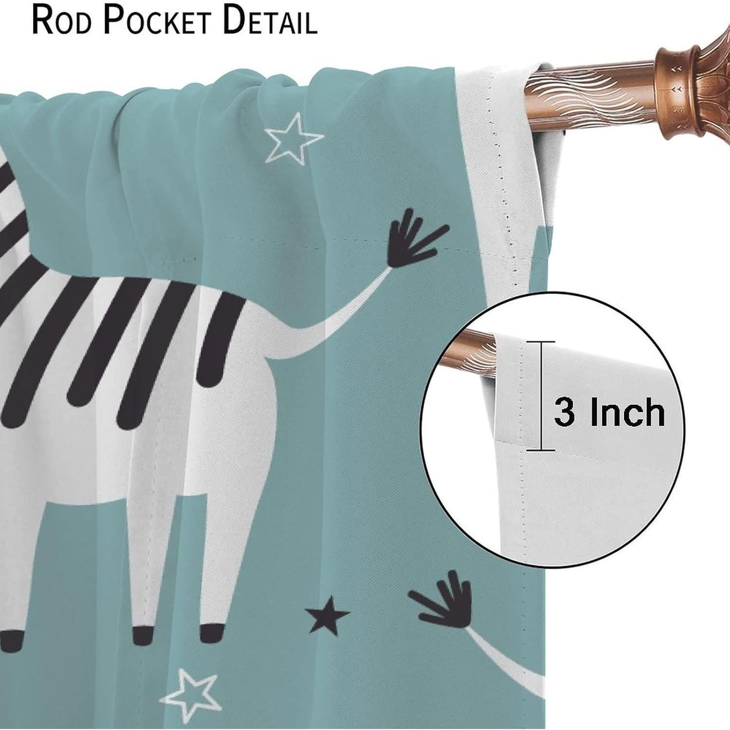 Cortinas Blackout JADERYS 2 Paneles Animales 21x114cm