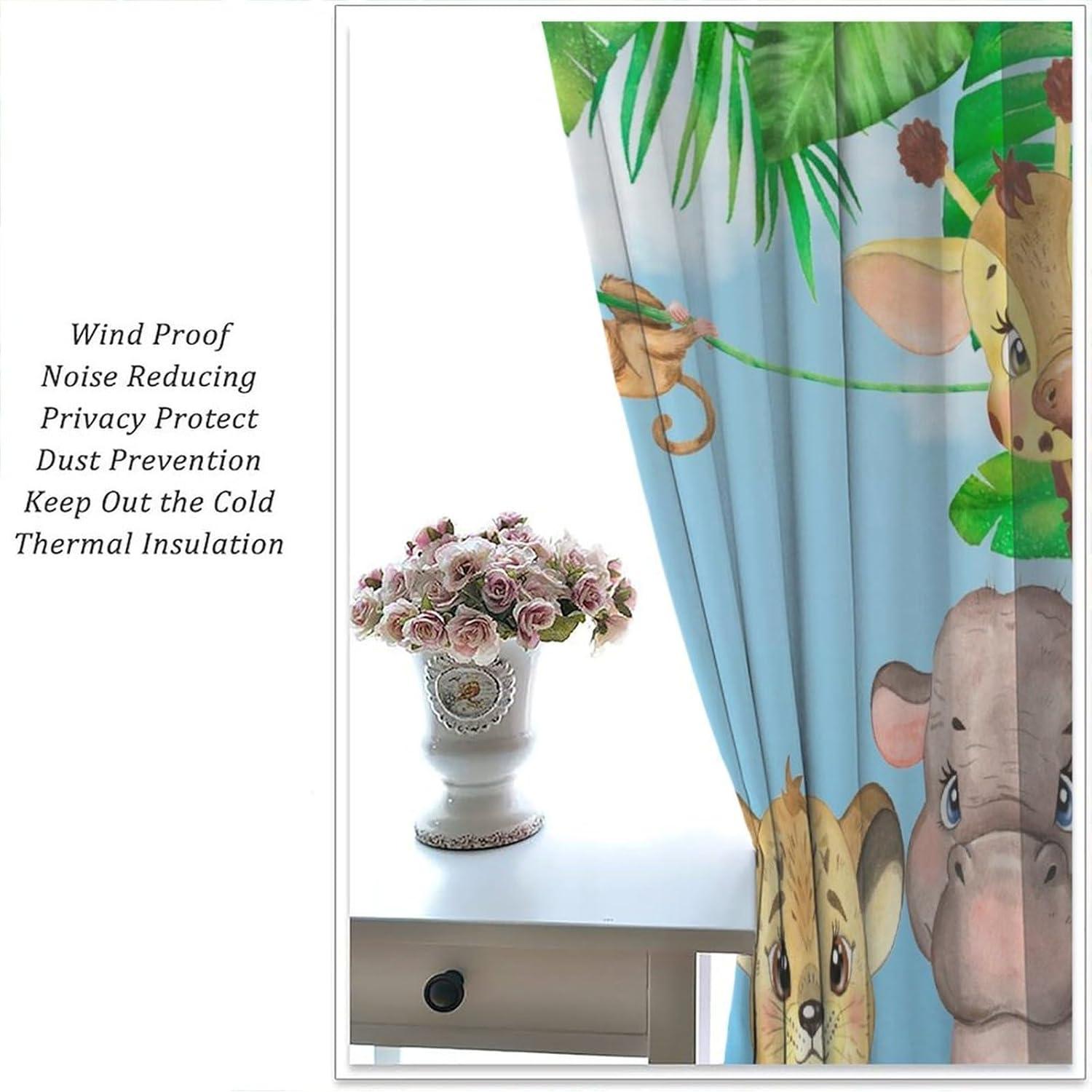 Cortinas Opacas JADERYS Animales 31.5x72cm 2 Paneles