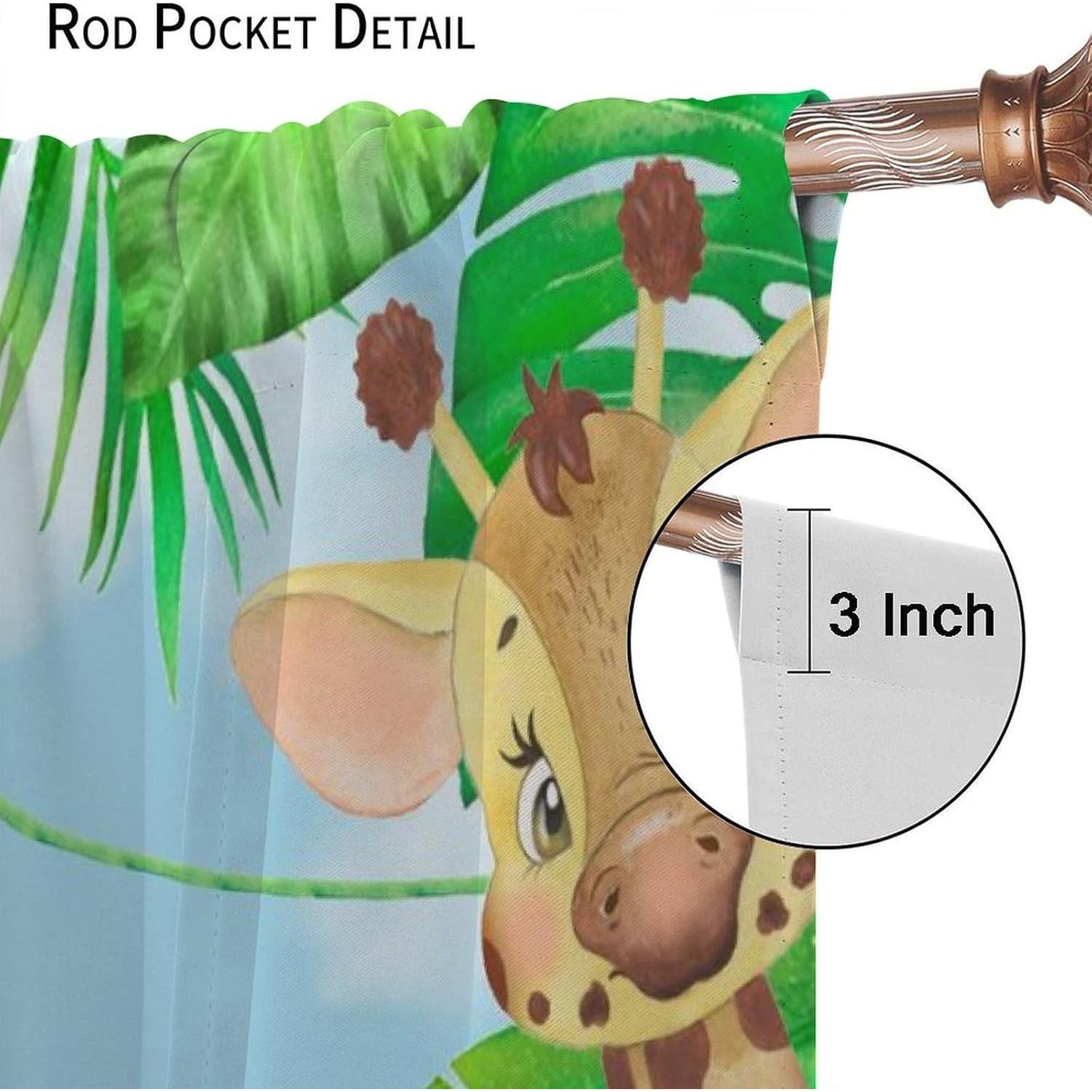 Cortinas Opacas JADERYS Animales 31.5x72cm 2 Paneles