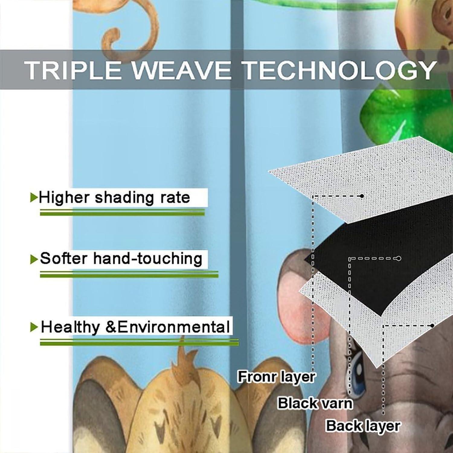 Cortinas Opacas JADERYS Animales 31.5x72cm 2 Paneles