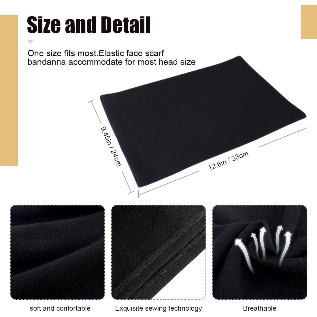 KGC 2 Pack Calentador de Cuello Gaiter Facial Invierno Negro