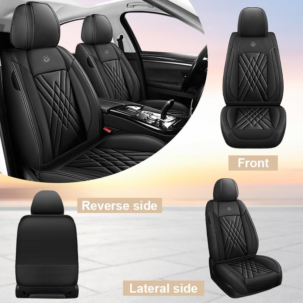 Cubiertas de Asientos de Coche XZBS Juego Completo Negro Impermeable