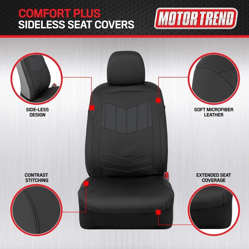 Cubiertas de Asiento de Cuero Sintético Motor Trend Gris 2 Tonos