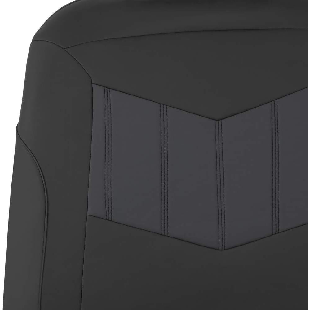 Cubiertas de Asiento de Cuero Sintético Motor Trend Gris 2 Tonos