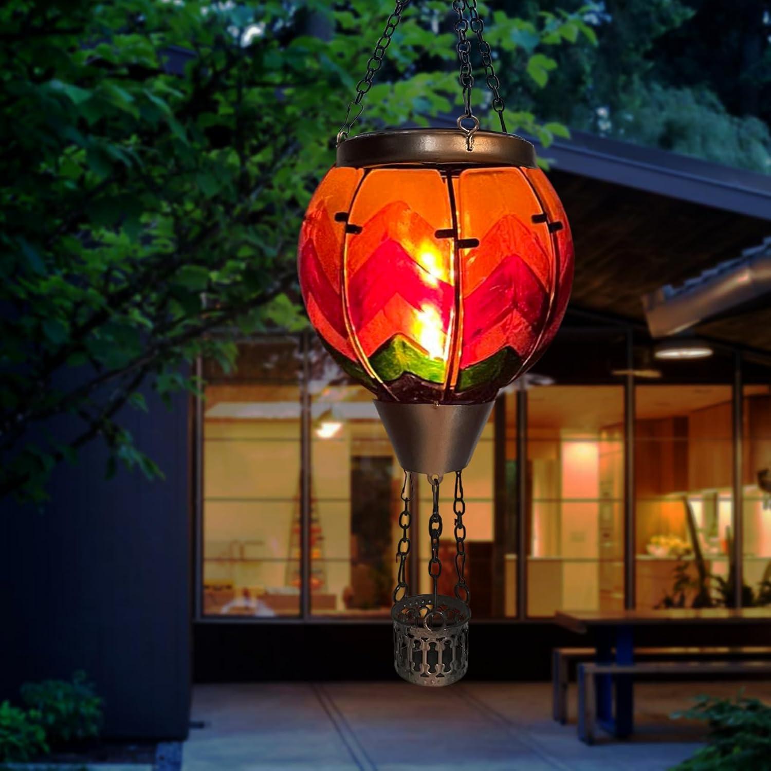 Linterna Solar Globo Aerostático OUISJYER 48.8 cm Exterior