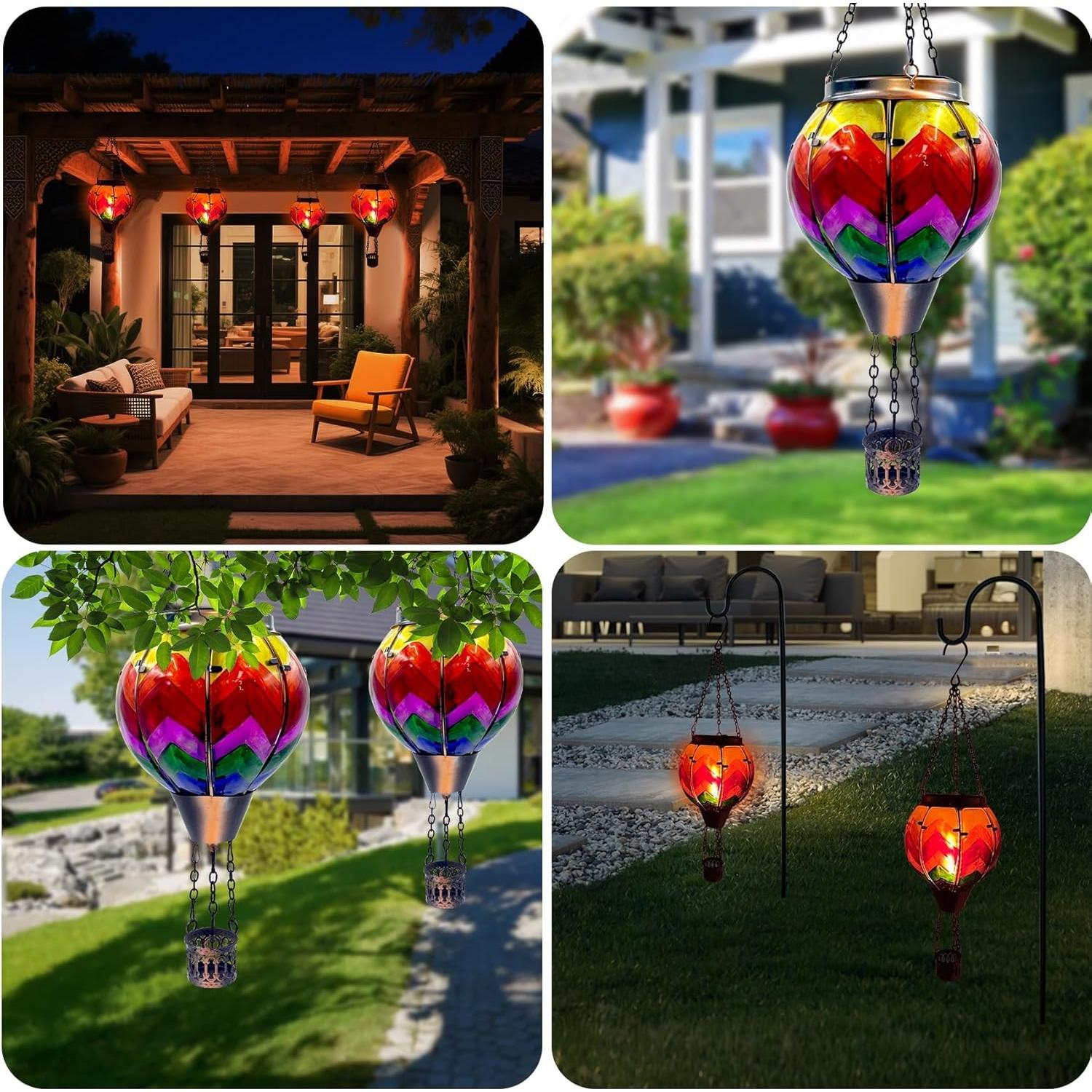 Linterna Solar Globo Aerostático OUISJYER 48.8 cm Exterior