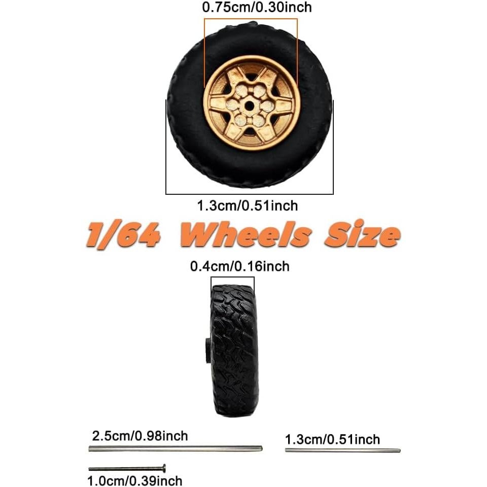 Ruedas 1/64 WAVEIST YE para Modelos de Fundición Todo Terreno
