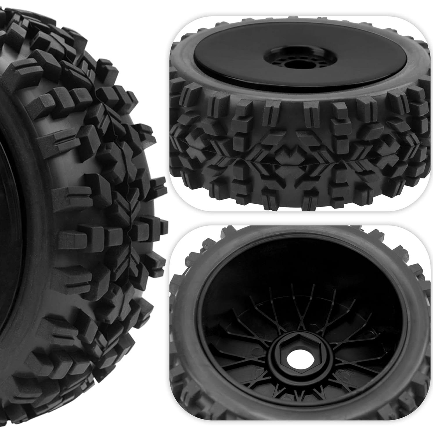 Ruedas y Neumáticos RC 1/8 ShareGoo Caucho 120mm 4 Piezas