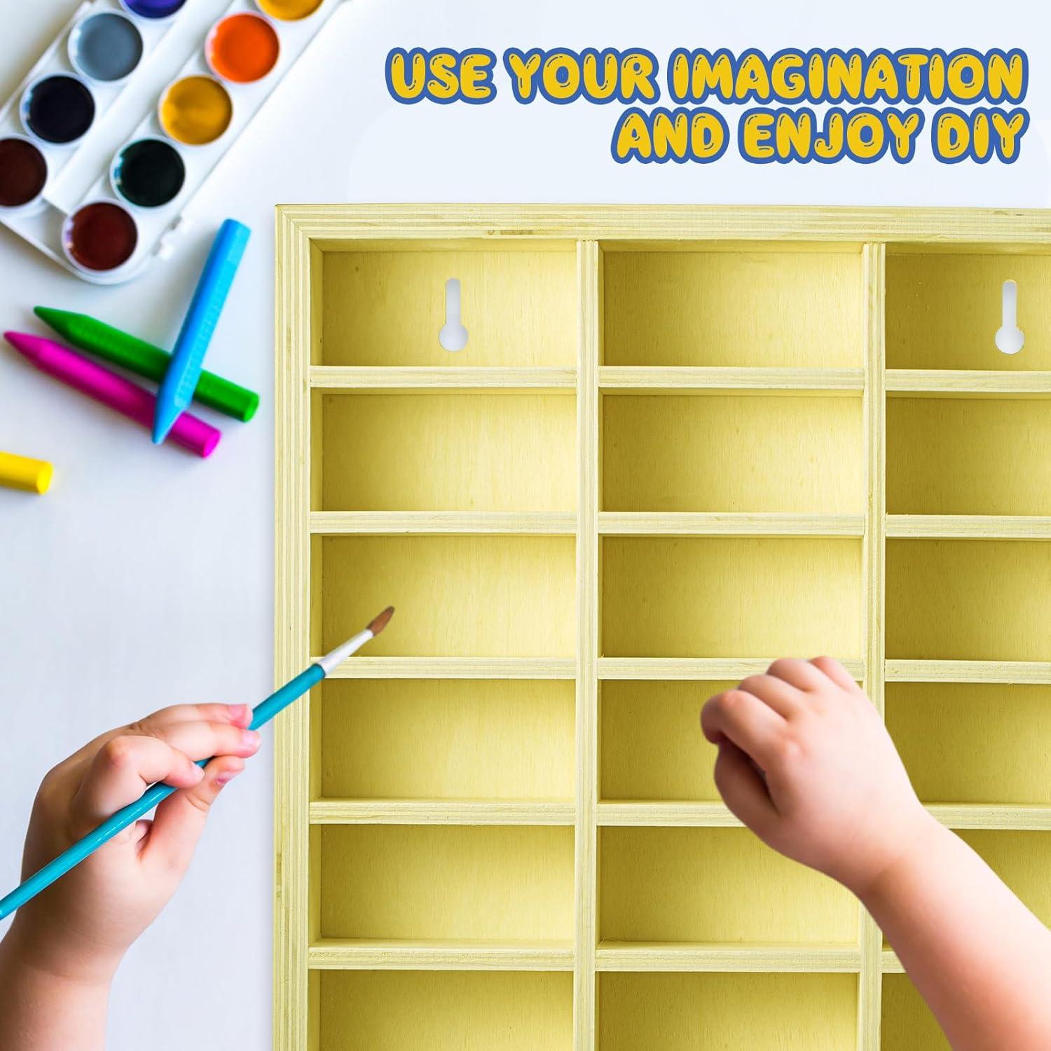 Estante de Exhibición de Coches de Juguete 24 Compartimentos Madera