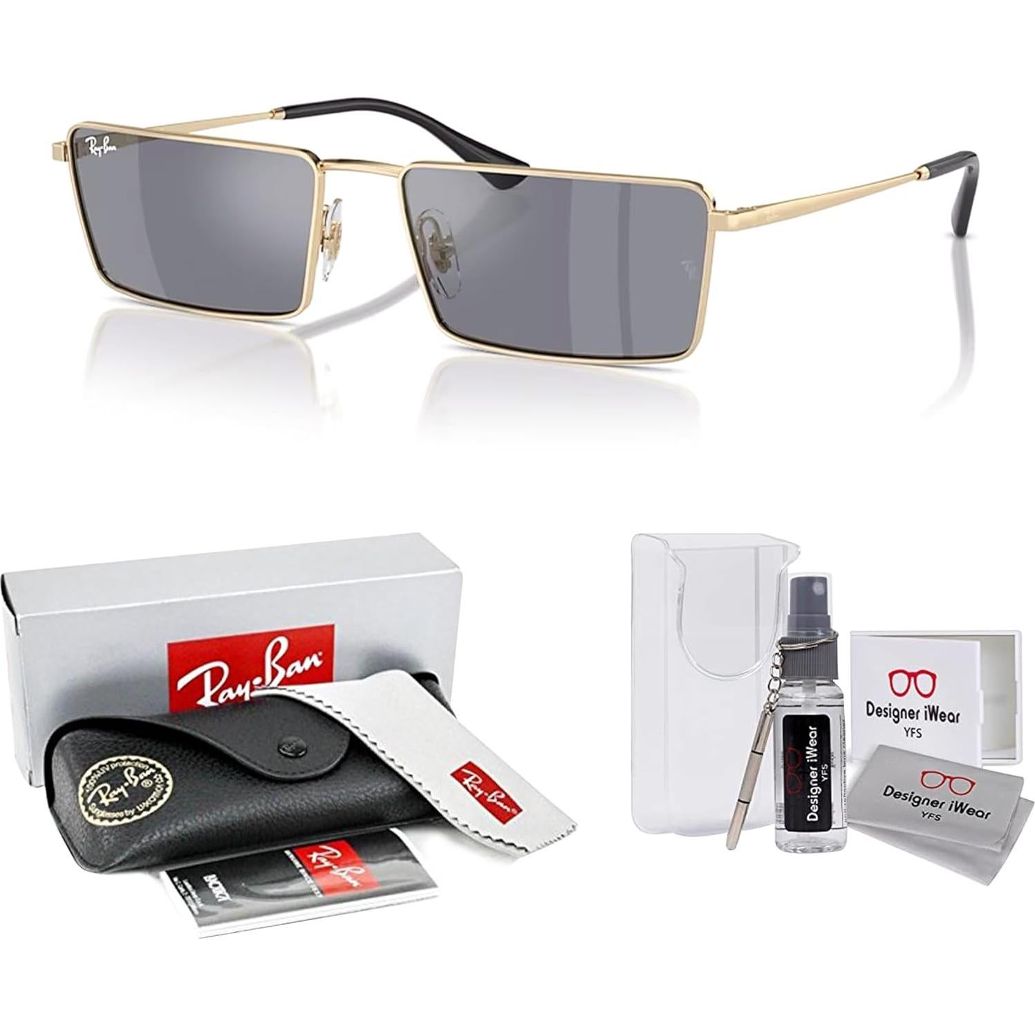 Gafas Ray-Ban RB3741 Emy Rectangulares Unisex con Kit Accesorios