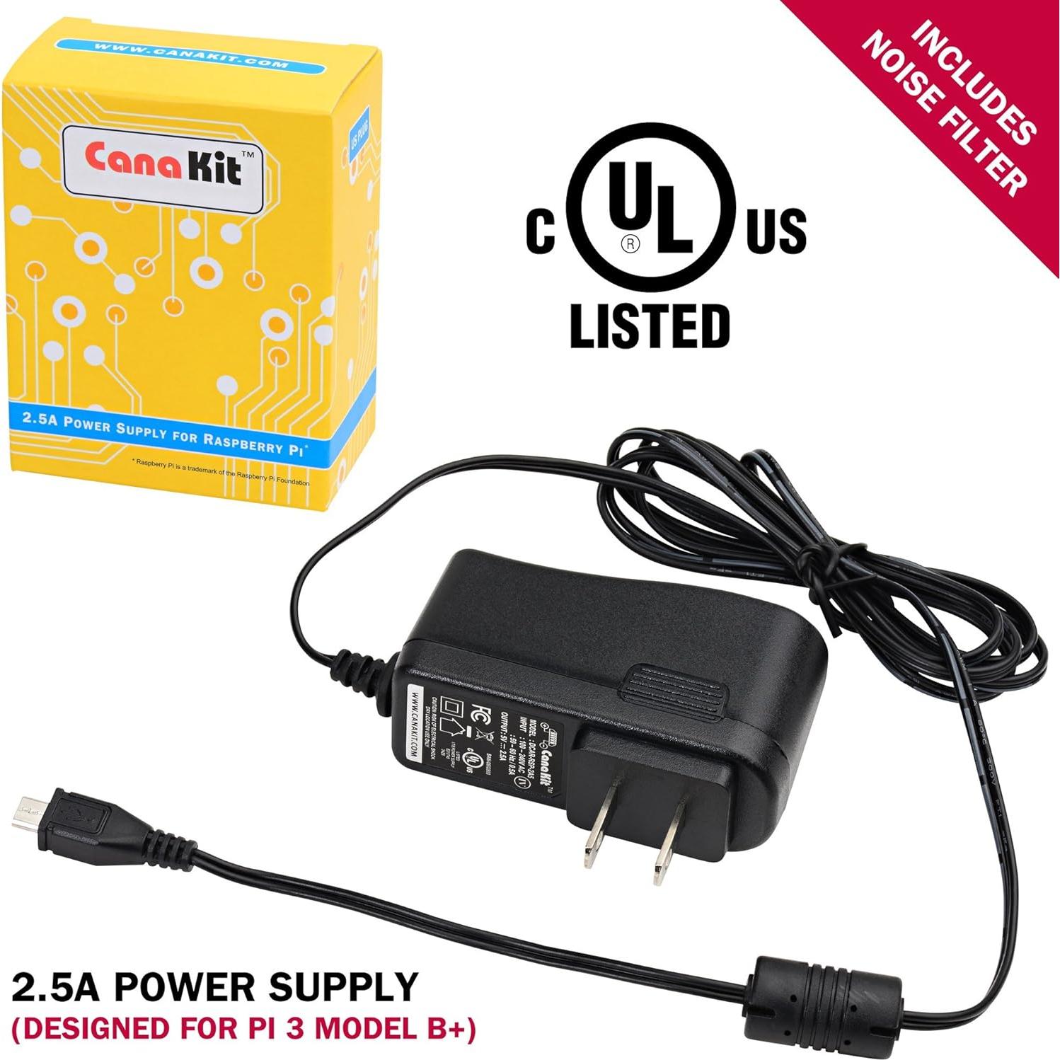 CanaKit Raspberry Pi 3 B+ con fuente 2.5A y caja premium