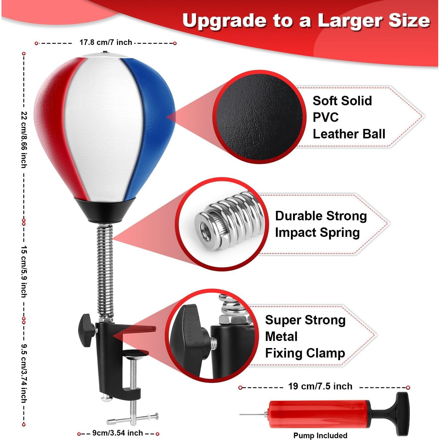 Saco de Boxeo de Escritorio YORWHIN con Ventosa y Bomba