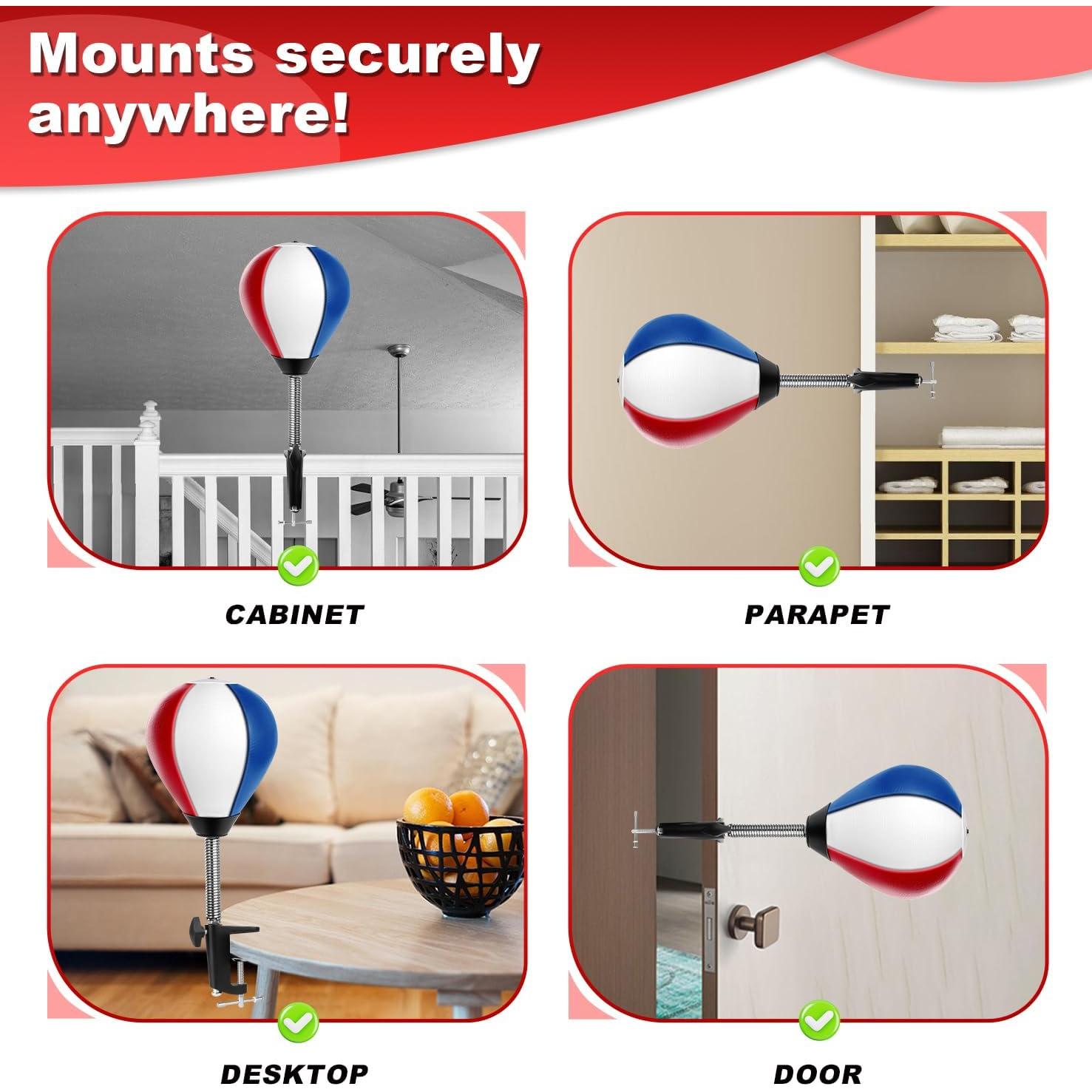 Saco de Boxeo de Escritorio YORWHIN con Ventosa y Bomba